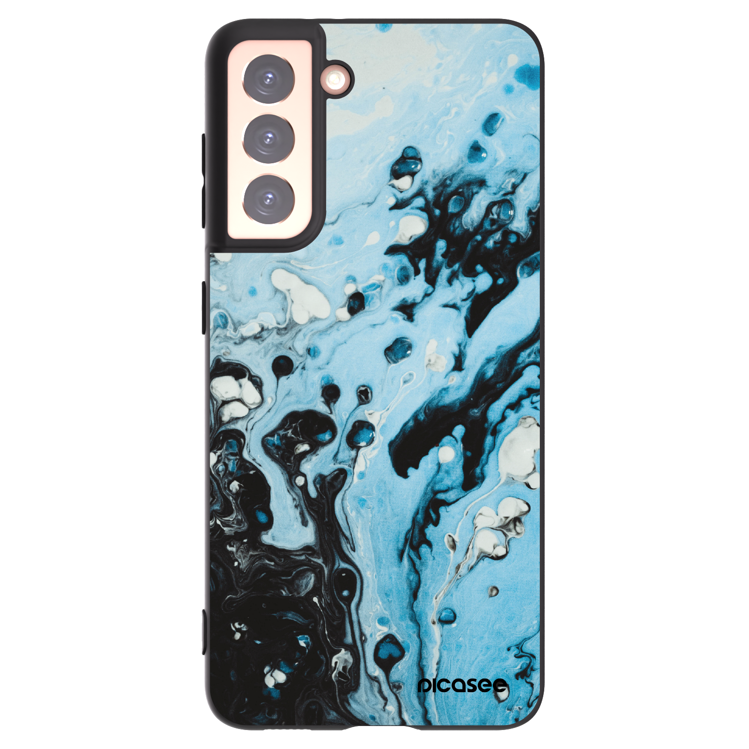Picasee husă neagră din silicon pentru Samsung Galaxy S21 5G G991B - Organic blue