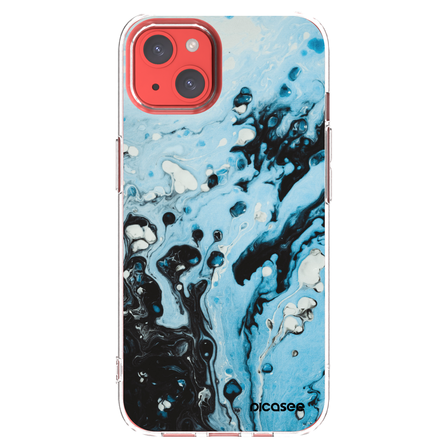 Picasee husă transparentă din silicon pentru Apple iPhone 13 - Organic blue