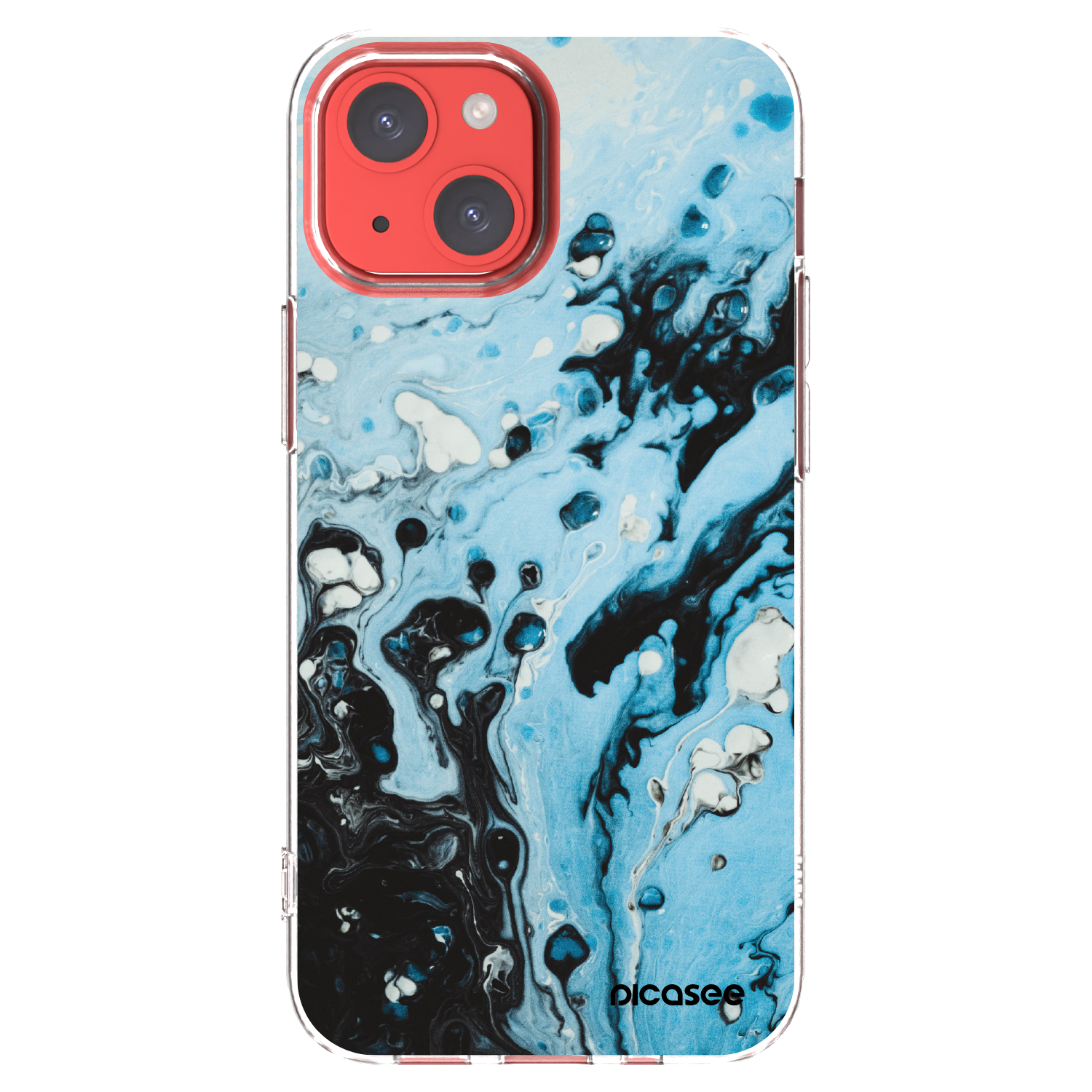 Picasee husă transparentă din silicon pentru Apple iPhone 13 mini - Organic blue