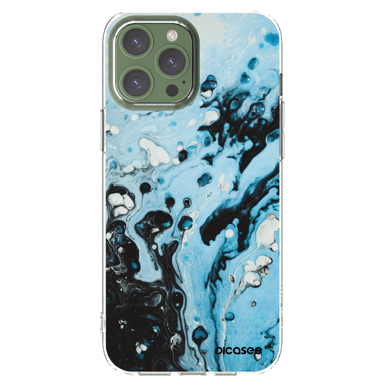 Picasee husă transparentă din silicon pentru Apple iPhone 13 Pro Max - Organic blue