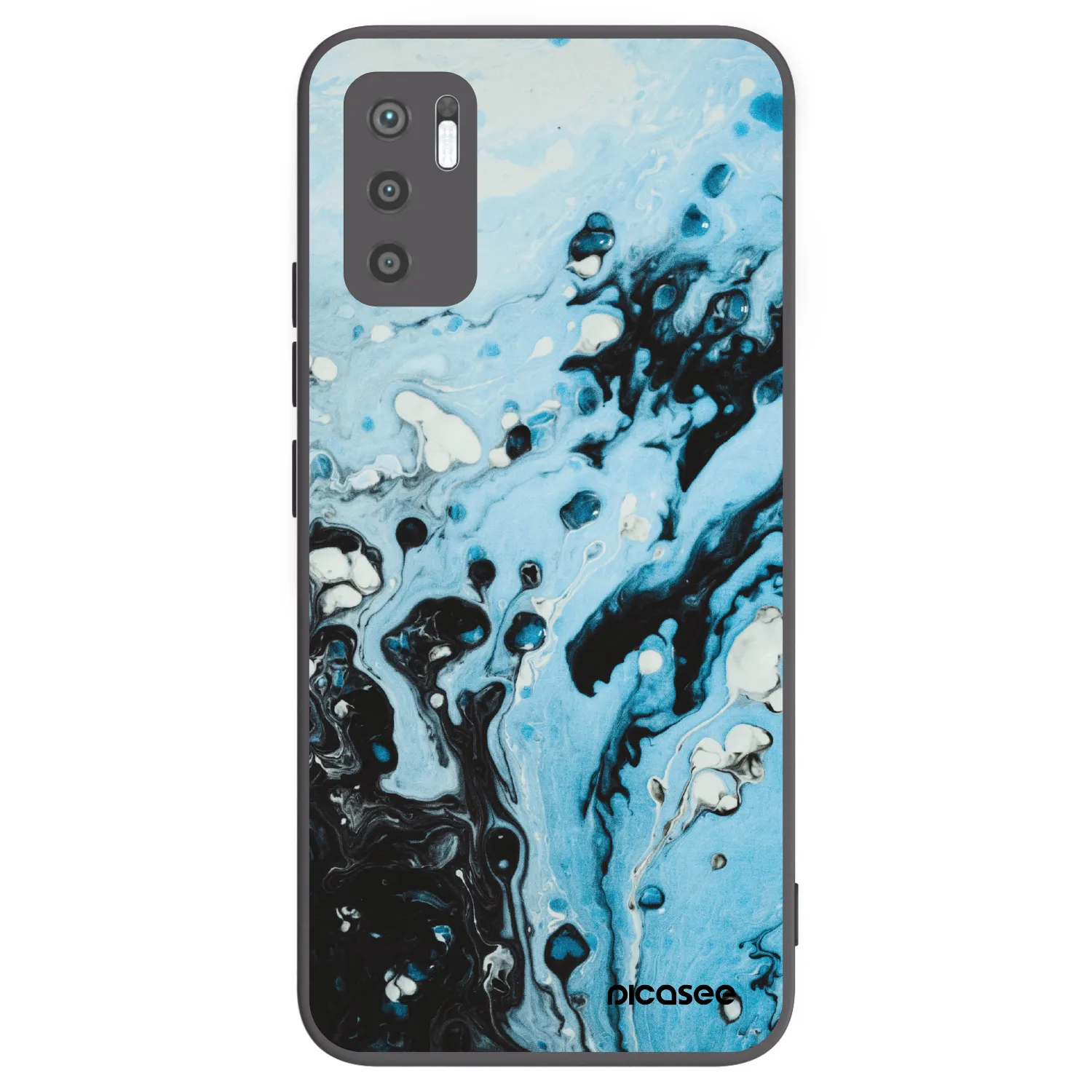 Picasee husă neagră din silicon pentru Xiaomi Redmi Note 10 5G - Organic blue