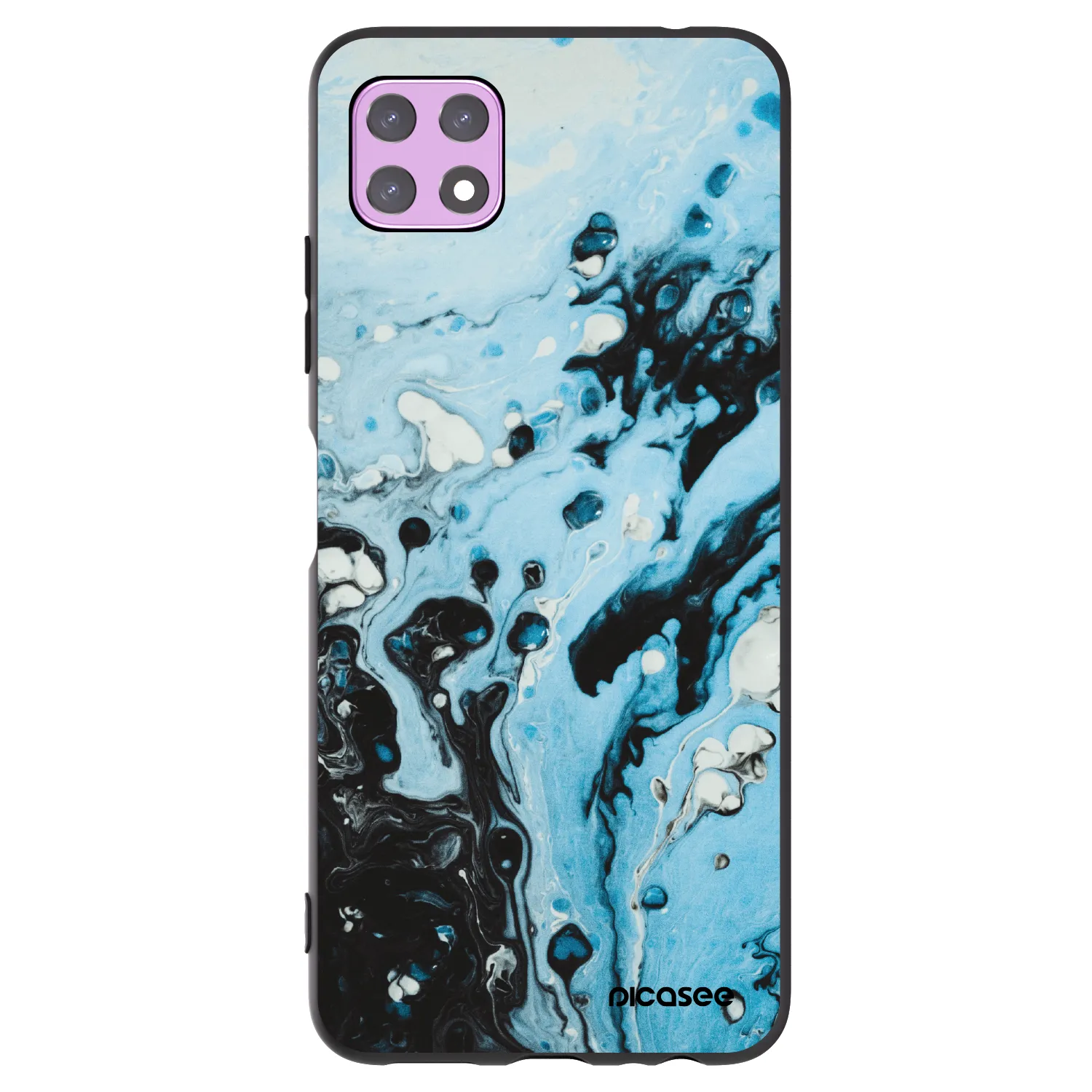 Picasee husă neagră din silicon pentru Samsung Galaxy A22 A226B 5G - Organic blue