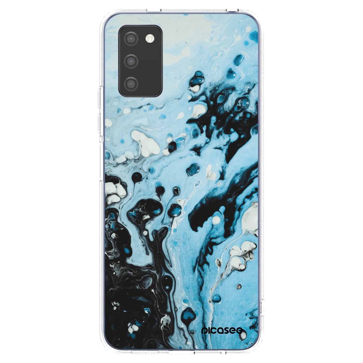 Picasee husă transparentă din silicon pentru Samsung Galaxy A02s A025G - Organic blue