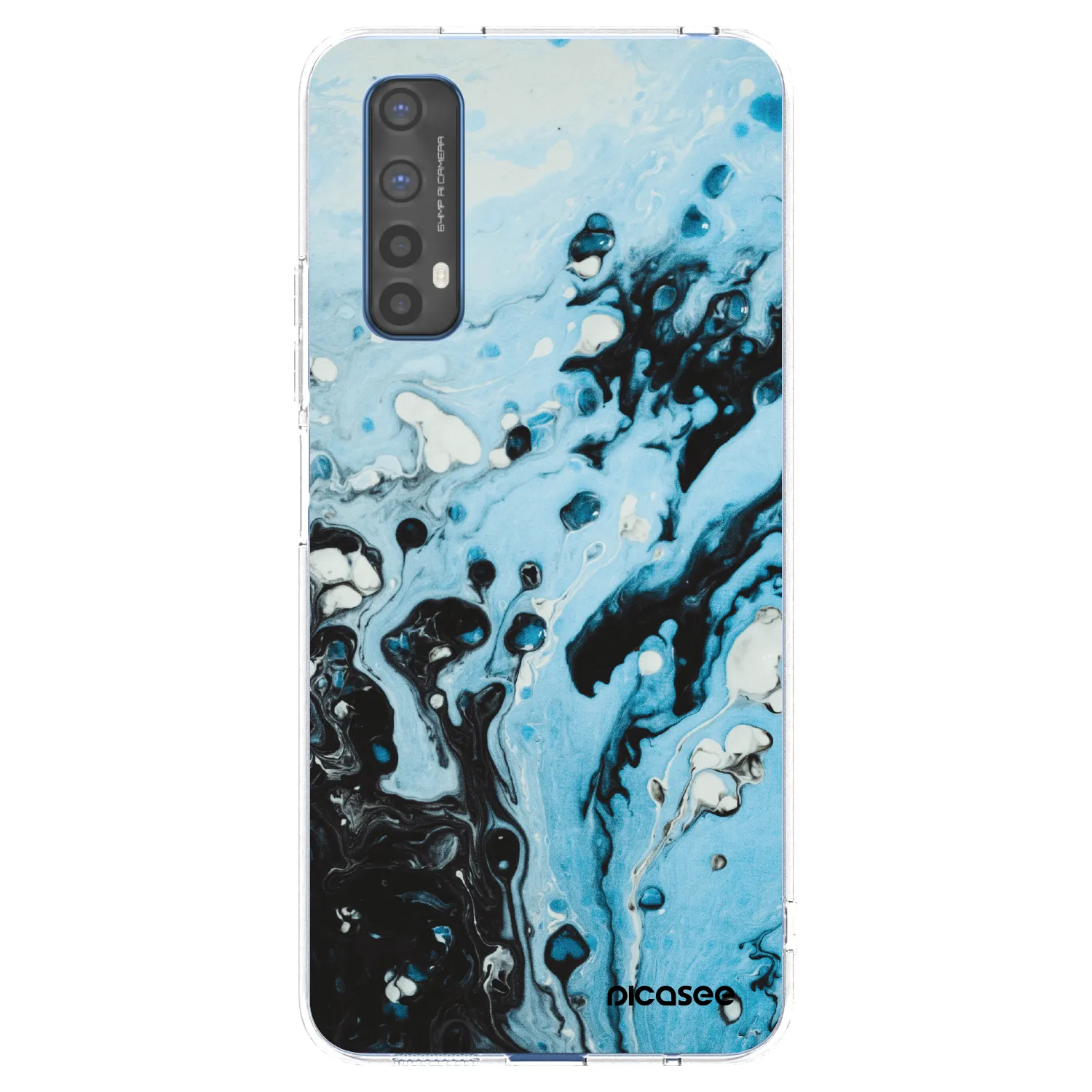 Picasee husă transparentă din silicon pentru Realme 7 - Organic blue
