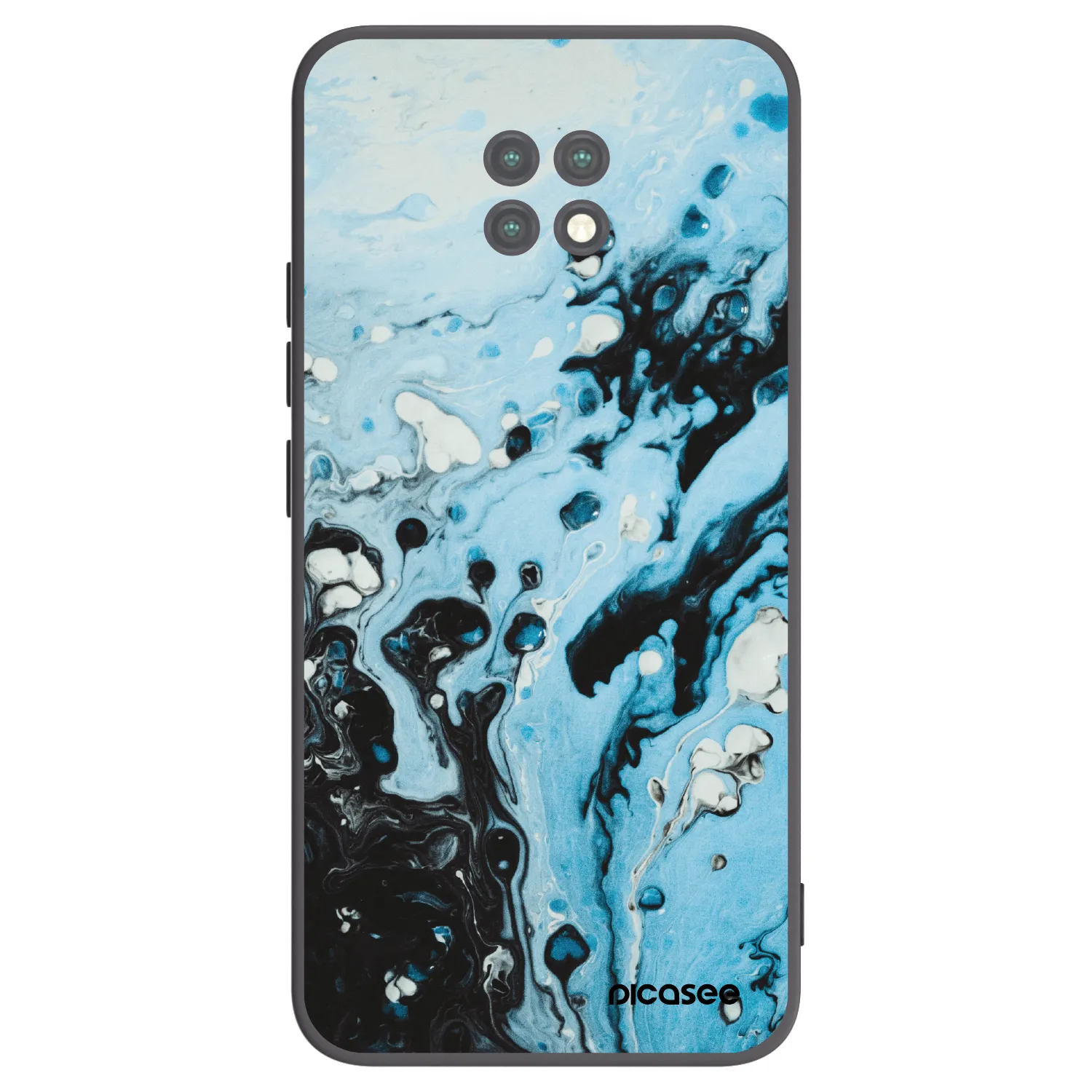 Picasee husă neagră din silicon pentru Xiaomi Redmi Note 9T - Organic blue
