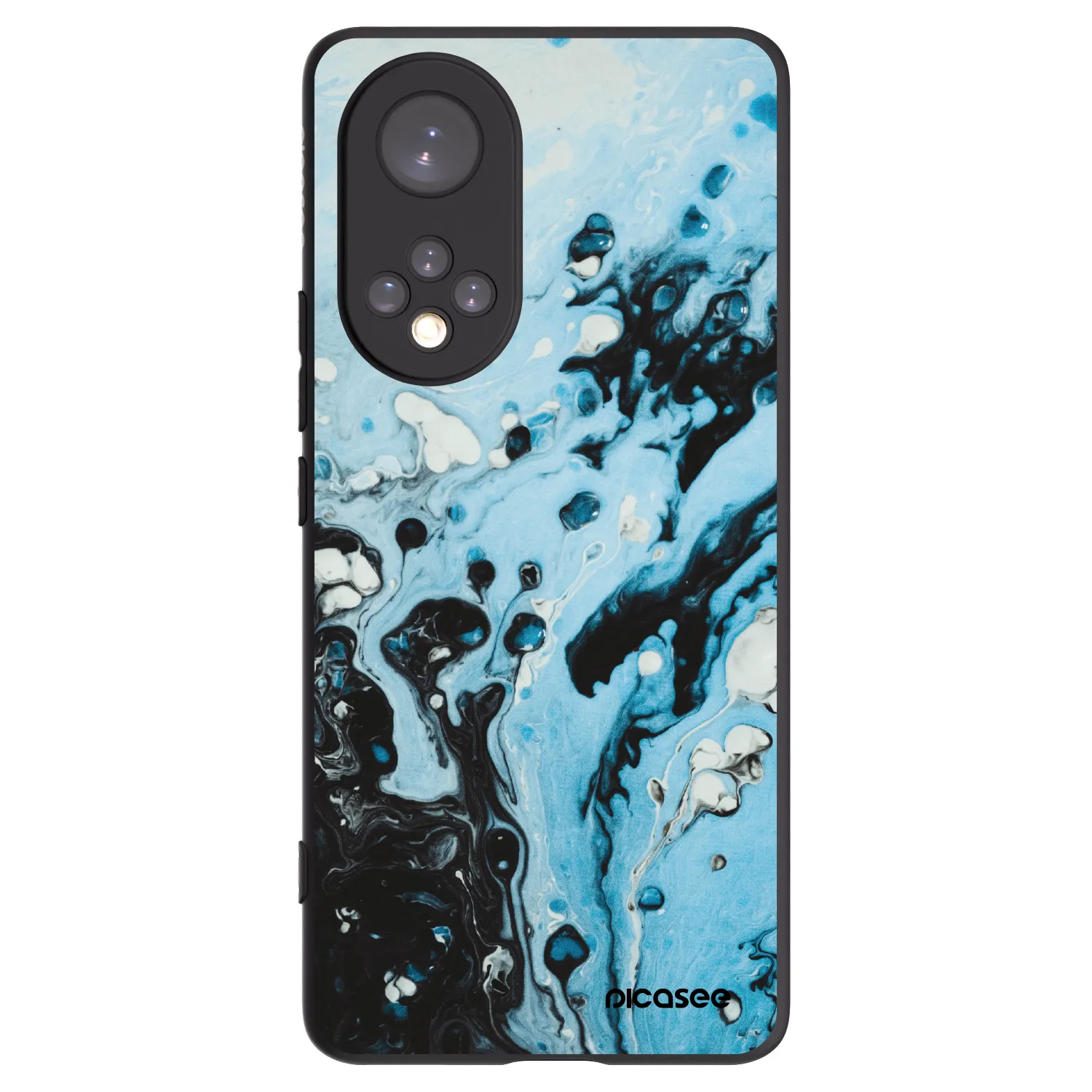 Picasee husă neagră din silicon pentru Huawei Nova 9 - Organic blue