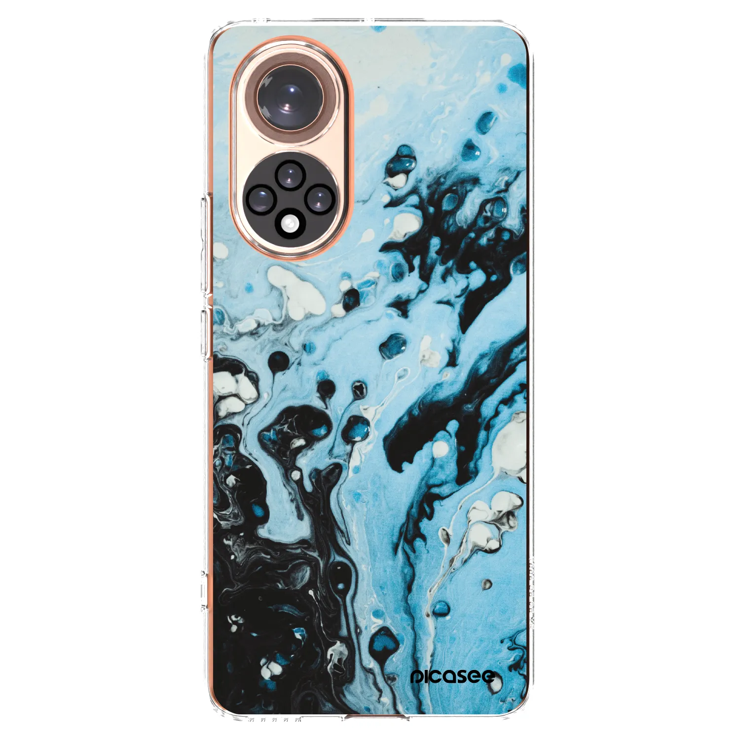 Picasee husă transparentă din silicon pentru Huawei Nova 9 - Organic blue