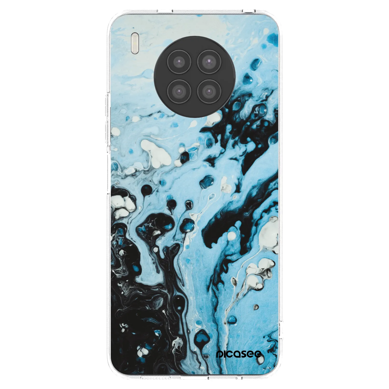 Picasee husă transparentă din silicon pentru Huawei Nova 8i - Organic blue