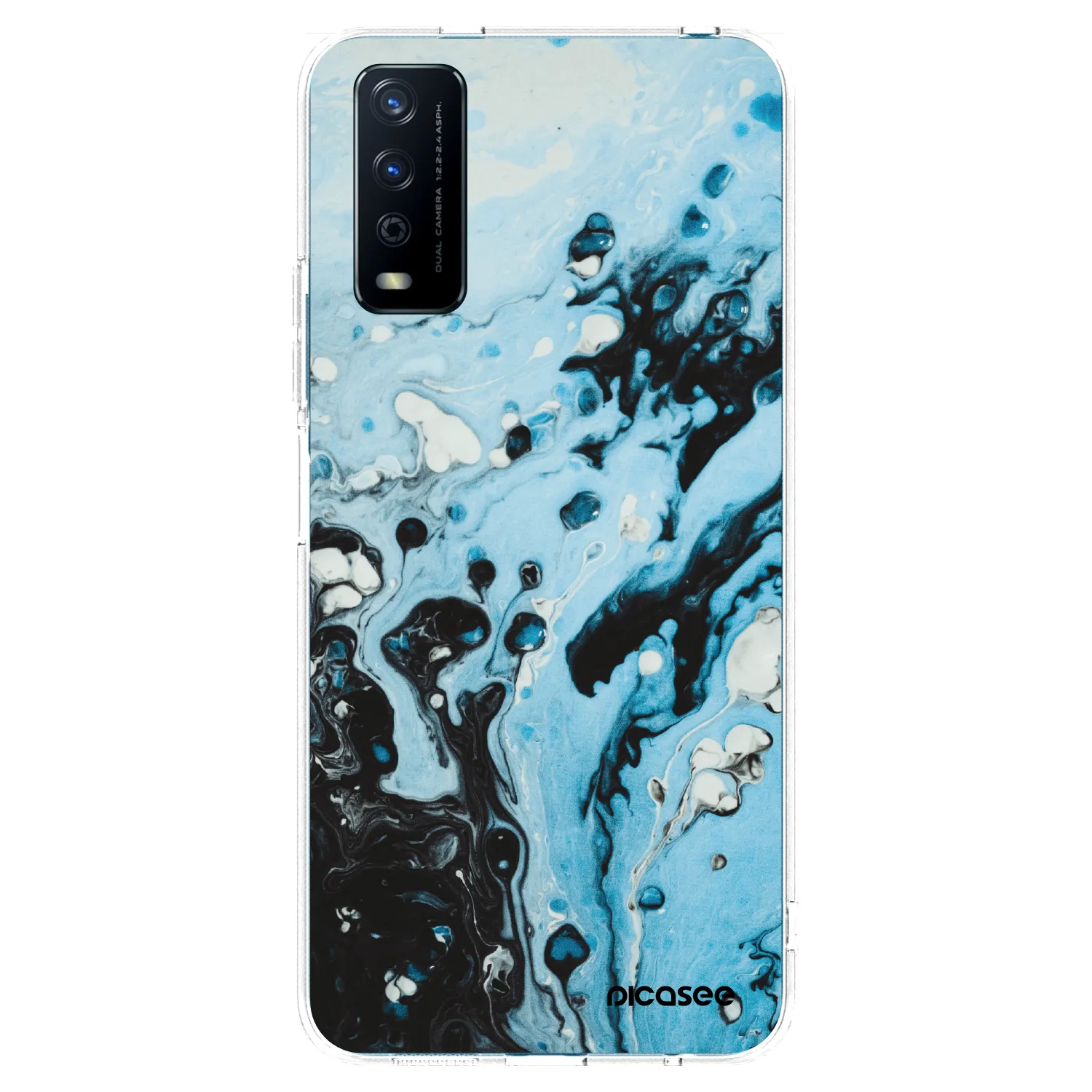 Picasee husă transparentă din silicon pentru Vivo Y11s - Organic blue