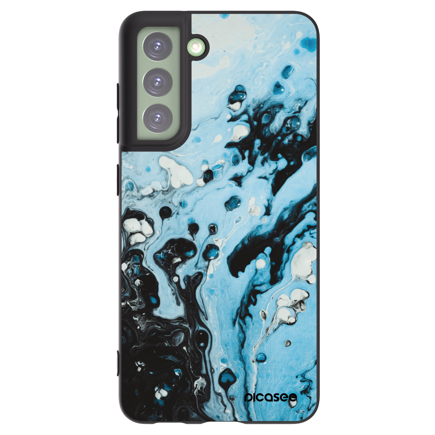 Picasee husă neagră din silicon pentru Samsung Galaxy S21 FE 5G - Organic blue