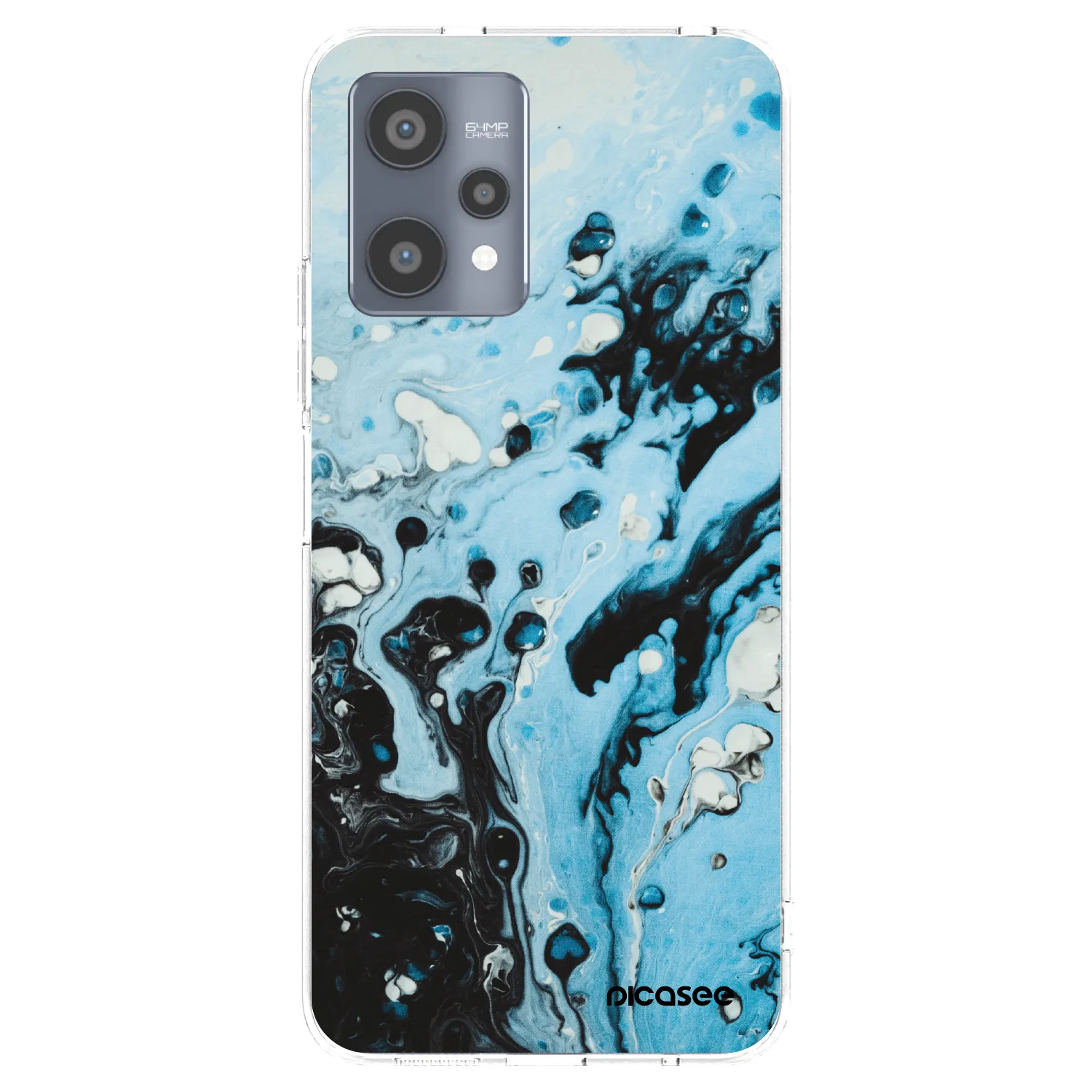 Picasee husă transparentă din silicon pentru Realme 9 Pro 5G - Organic blue