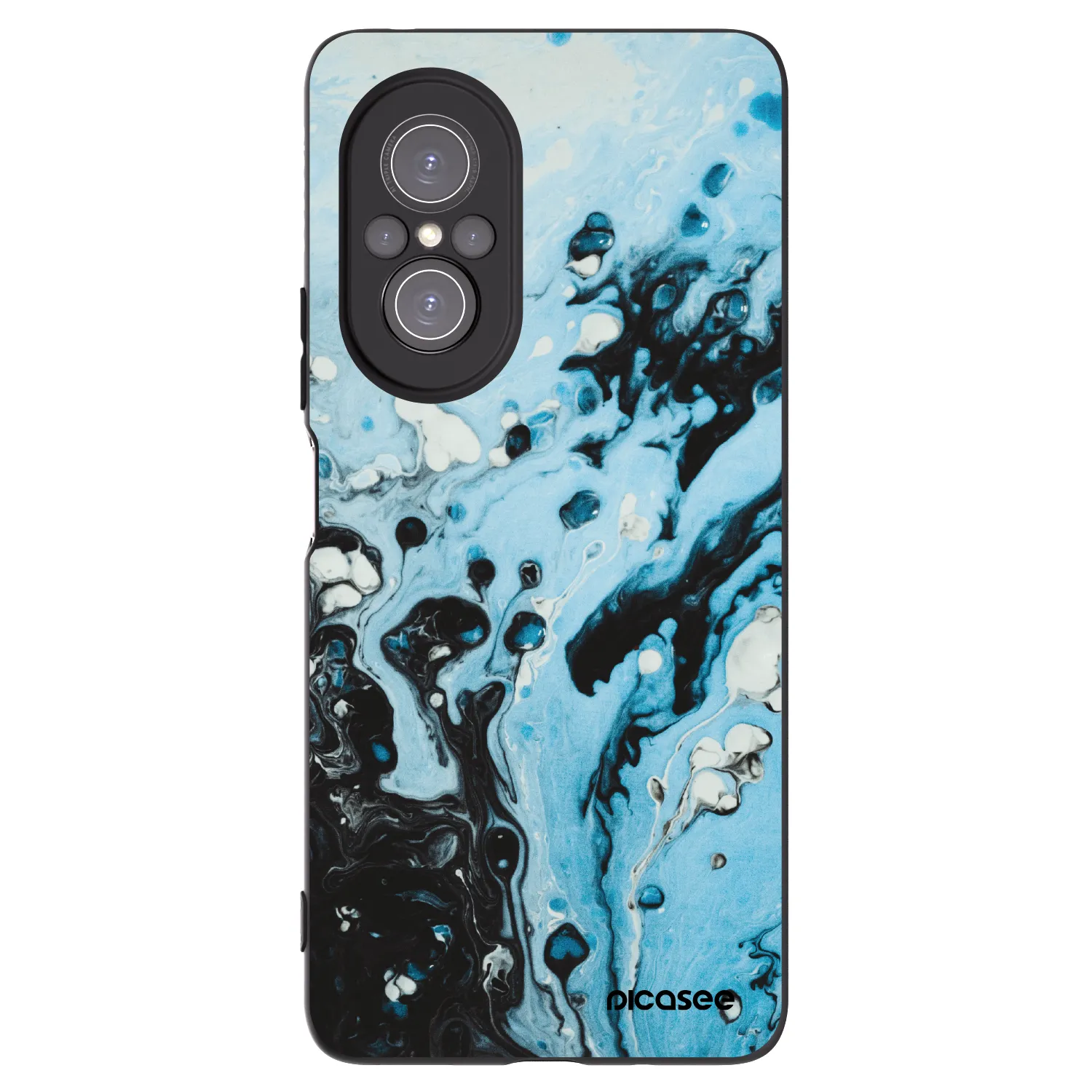 Picasee husă neagră din silicon pentru Huawei Nova 9 SE - Organic blue