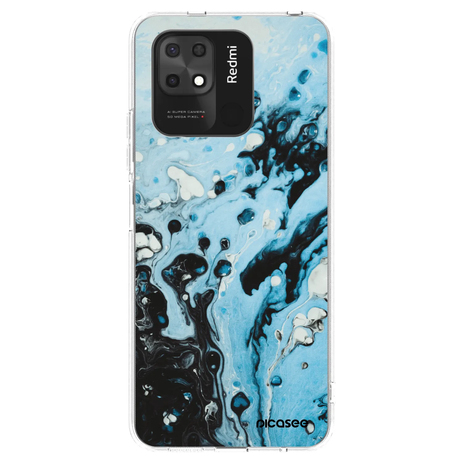 Picasee husă transparentă din silicon pentru Xiaomi Redmi 10C - Organic blue
