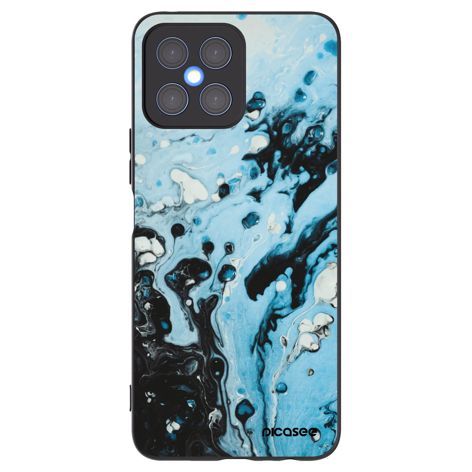 Picasee husă neagră din silicon pentru Honor X8 4G - Organic blue