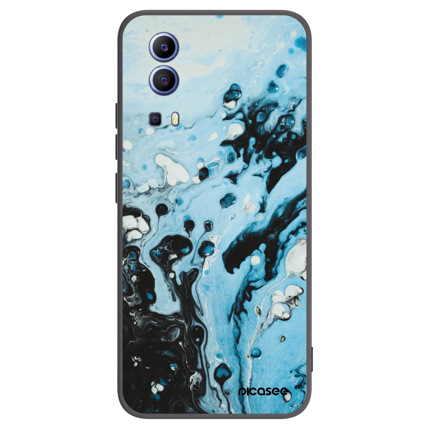 Picasee husă neagră din silicon pentru Vivo Y52 5G - Organic blue