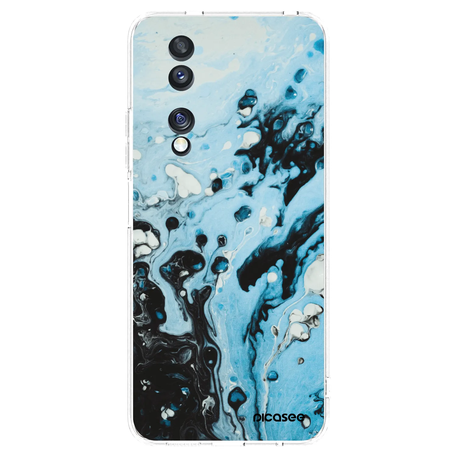 Picasee husă transparentă din silicon pentru Honor 70 - Organic blue