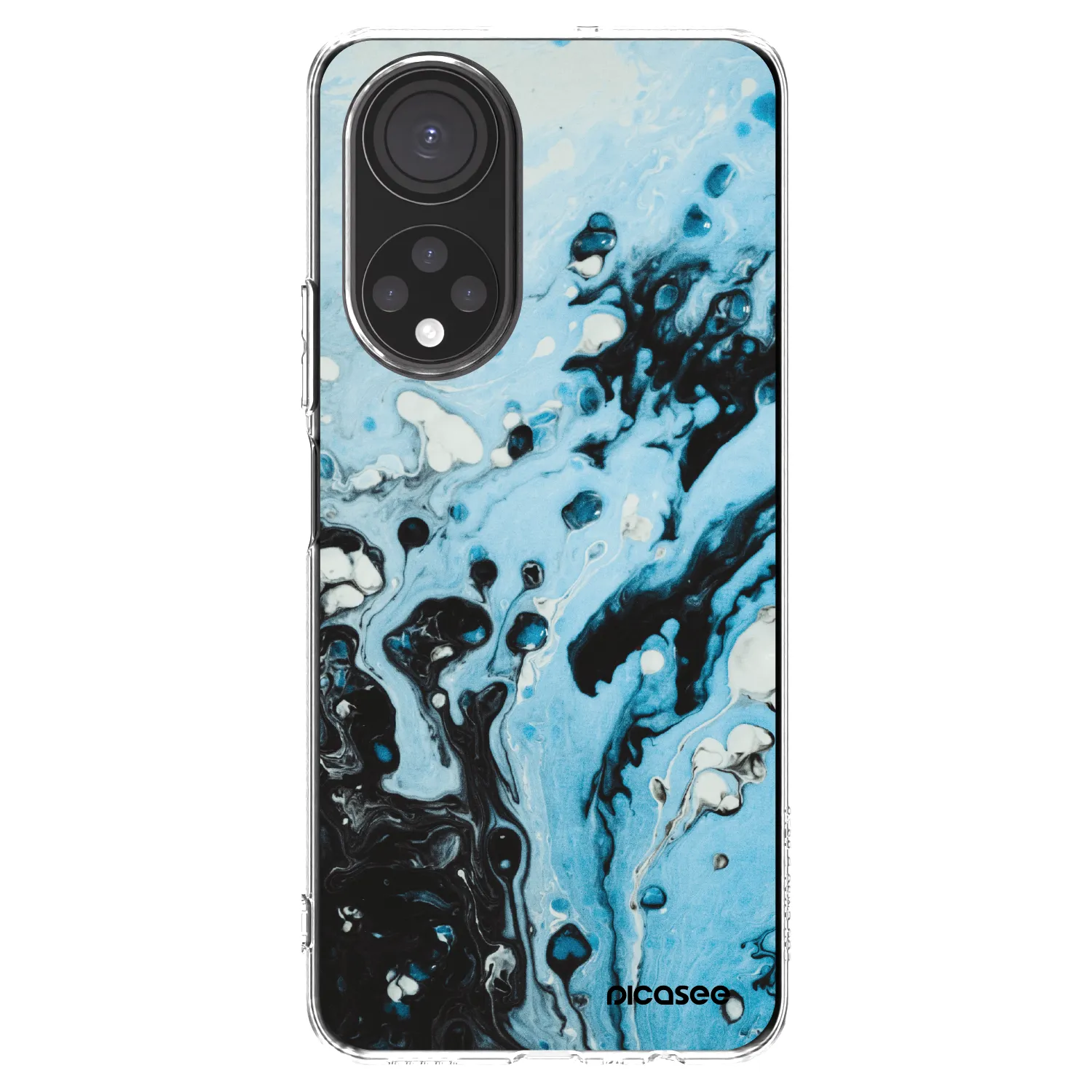 Picasee husă transparentă din silicon pentru Honor X7 - Organic blue