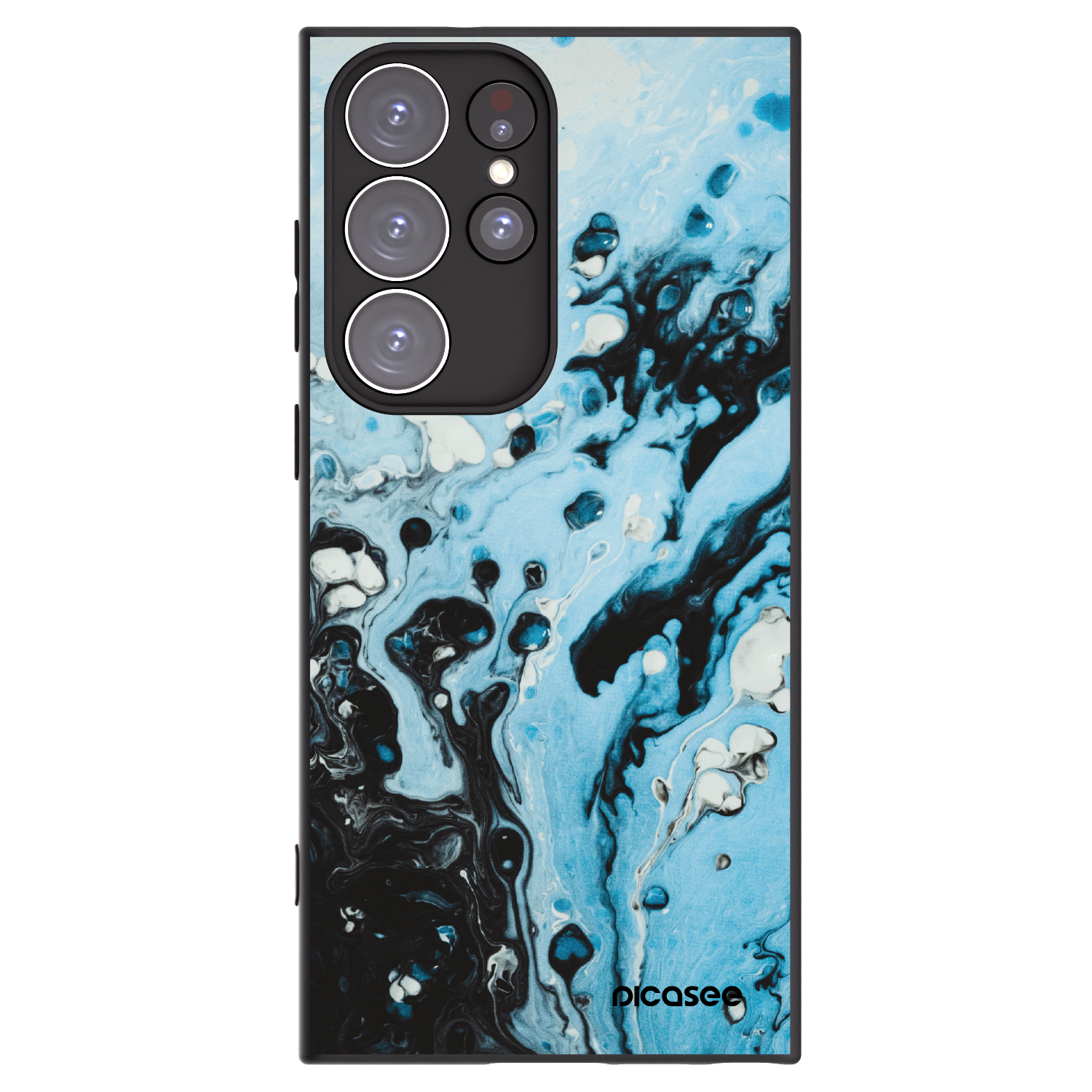 Picasee husă neagră din silicon pentru Samsung Galaxy S23 Ultra 5G - Organic blue