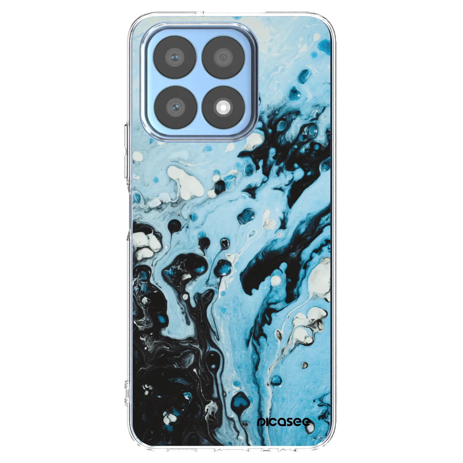 Picasee husă transparentă din silicon pentru Honor X8a - Organic blue