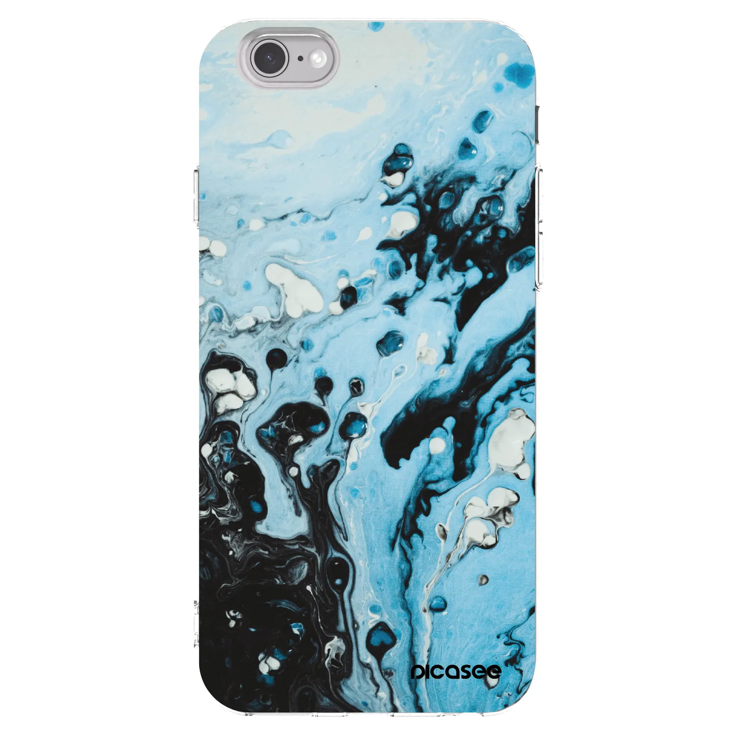 Picasee husă transparentă din silicon pentru Apple iPhone 6/6S - Organic blue