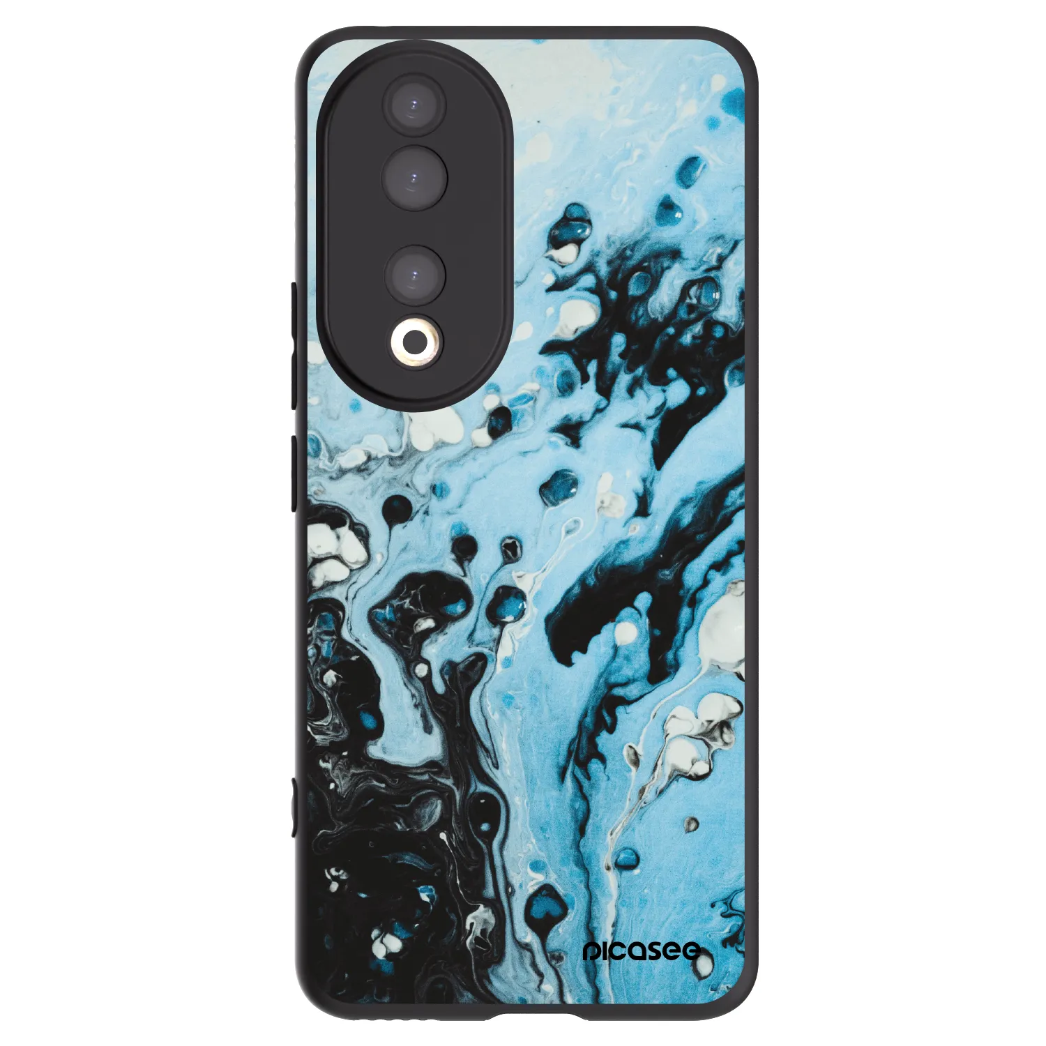 Picasee husă neagră din silicon pentru Honor 90 5G - Organic blue