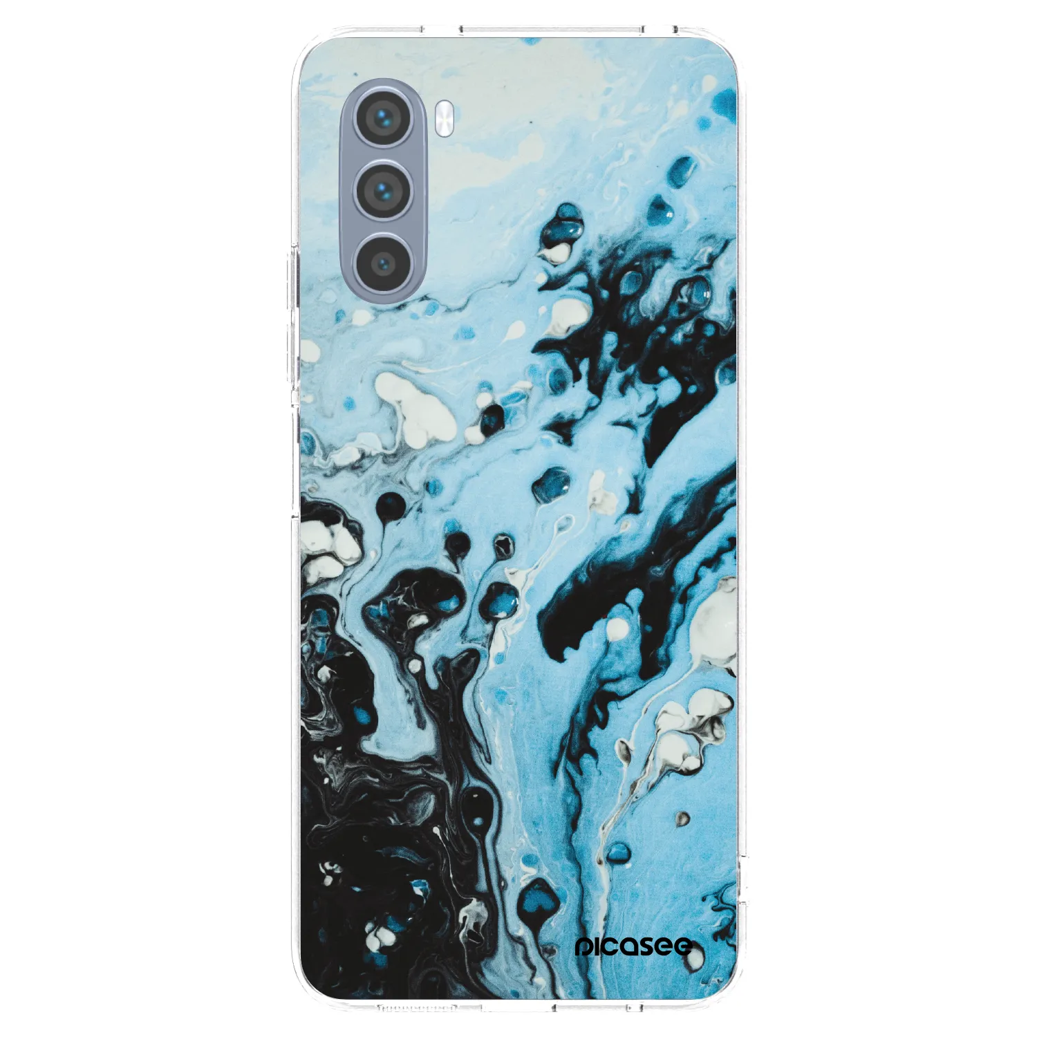 Picasee husă transparentă din silicon pentru Motorola Moto G62 - Organic blue