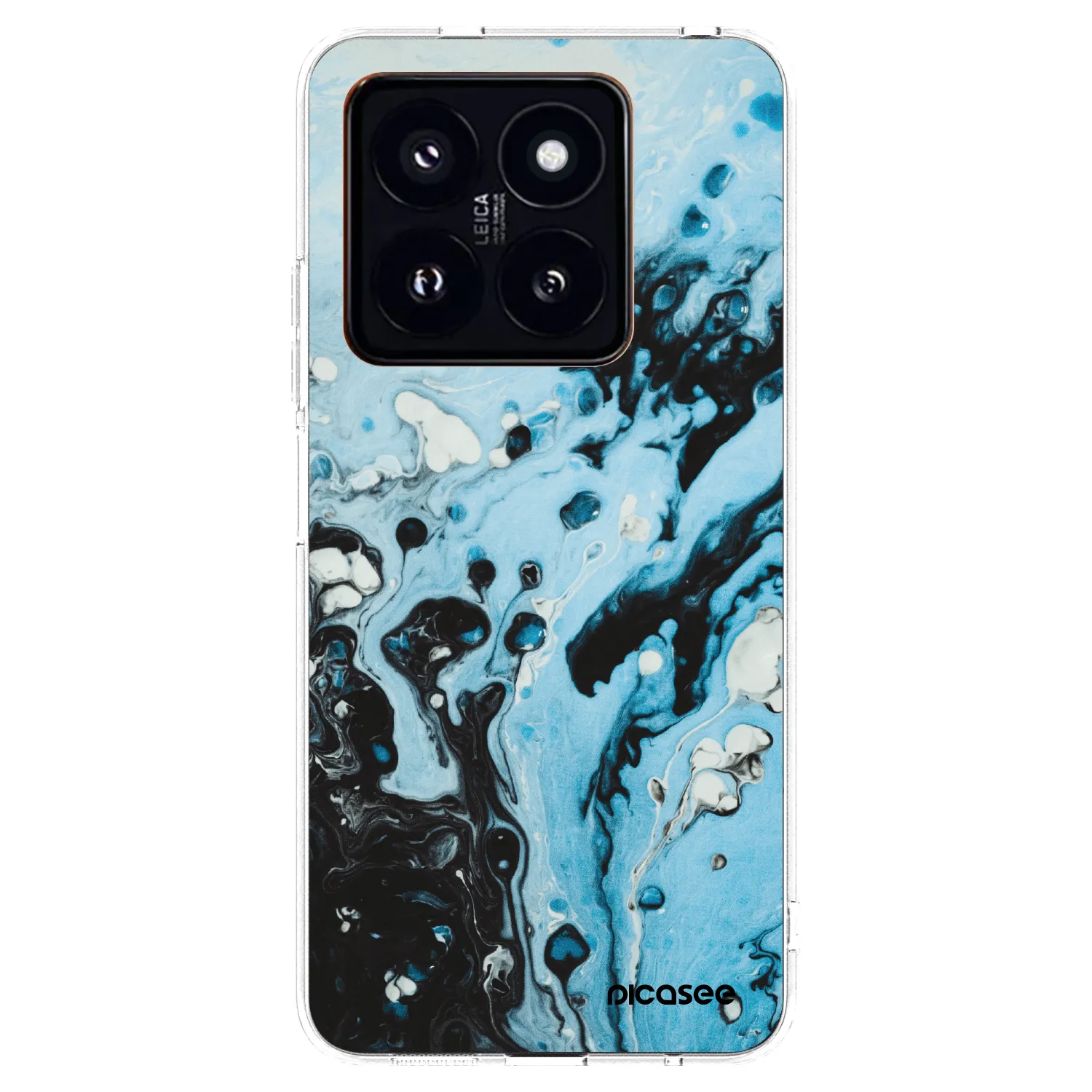 Picasee husă transparentă din silicon pentru Xiaomi 14 Pro - Organic blue