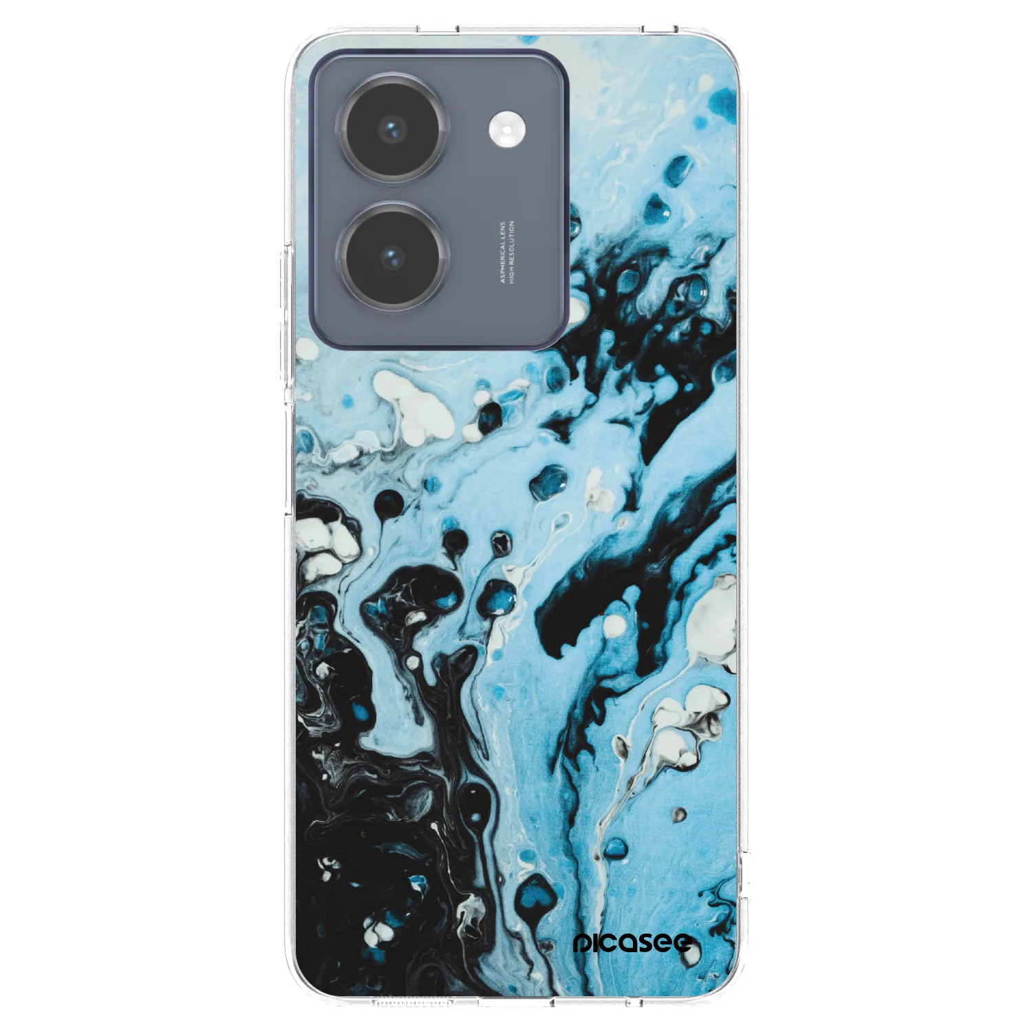 Picasee husă transparentă din silicon pentru Vivo Y36 4G - Organic blue
