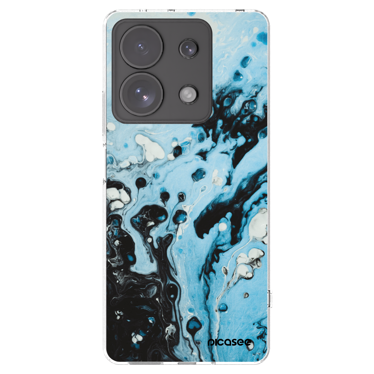 Picasee husă transparentă din silicon pentru Xiaomi Redmi Note 13 Pro 4G - Organic blue