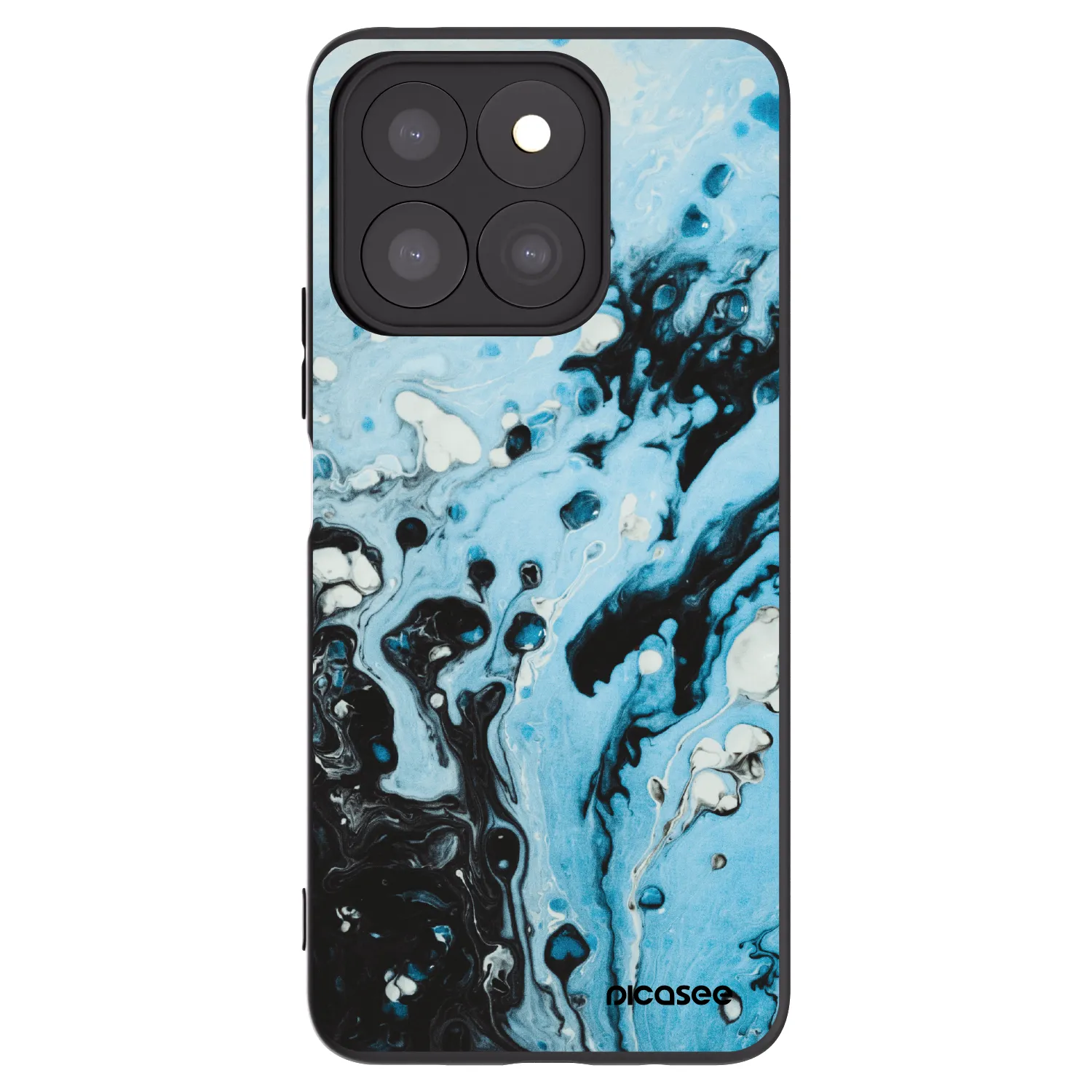 Picasee husă neagră din silicon pentru Honor X8b - Organic blue