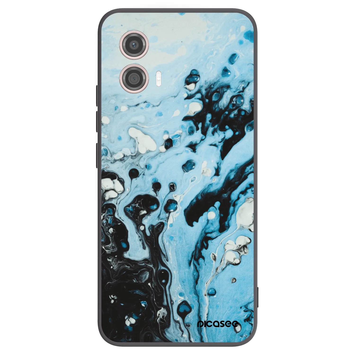Picasee husă neagră din silicon pentru Motorola Moto G53 5G - Organic blue