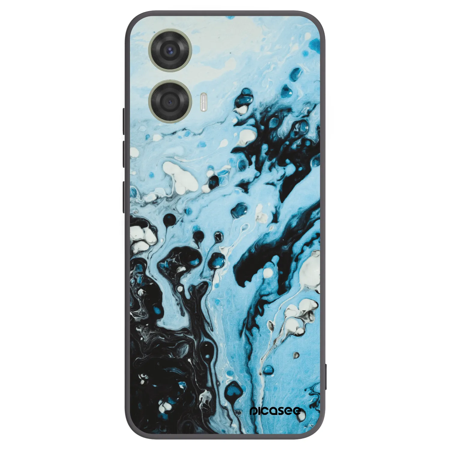 Picasee husă neagră din silicon pentru Motorola Moto G24 - Organic blue