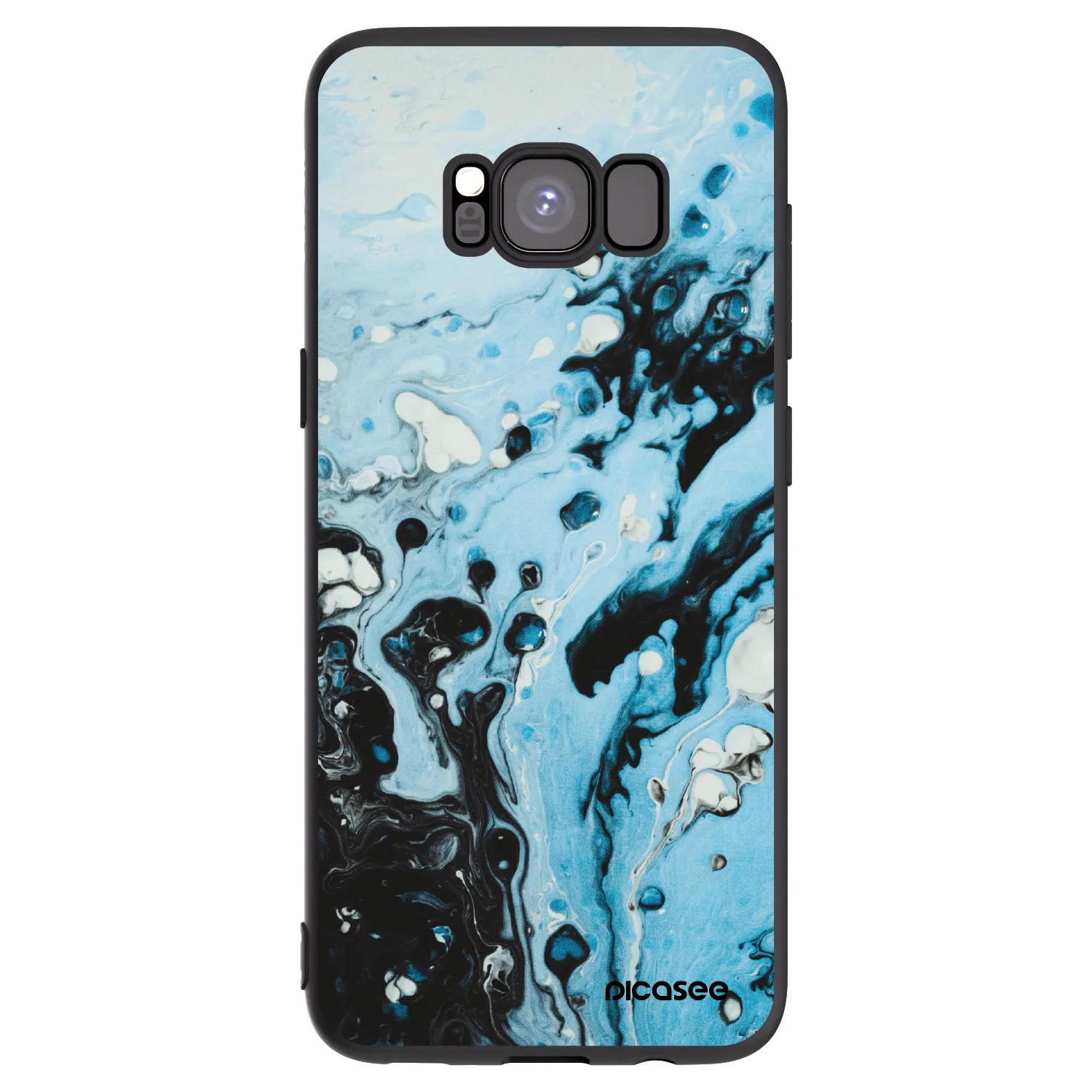Picasee husă neagră din silicon pentru Samsung Galaxy S8 G950F - Organic blue