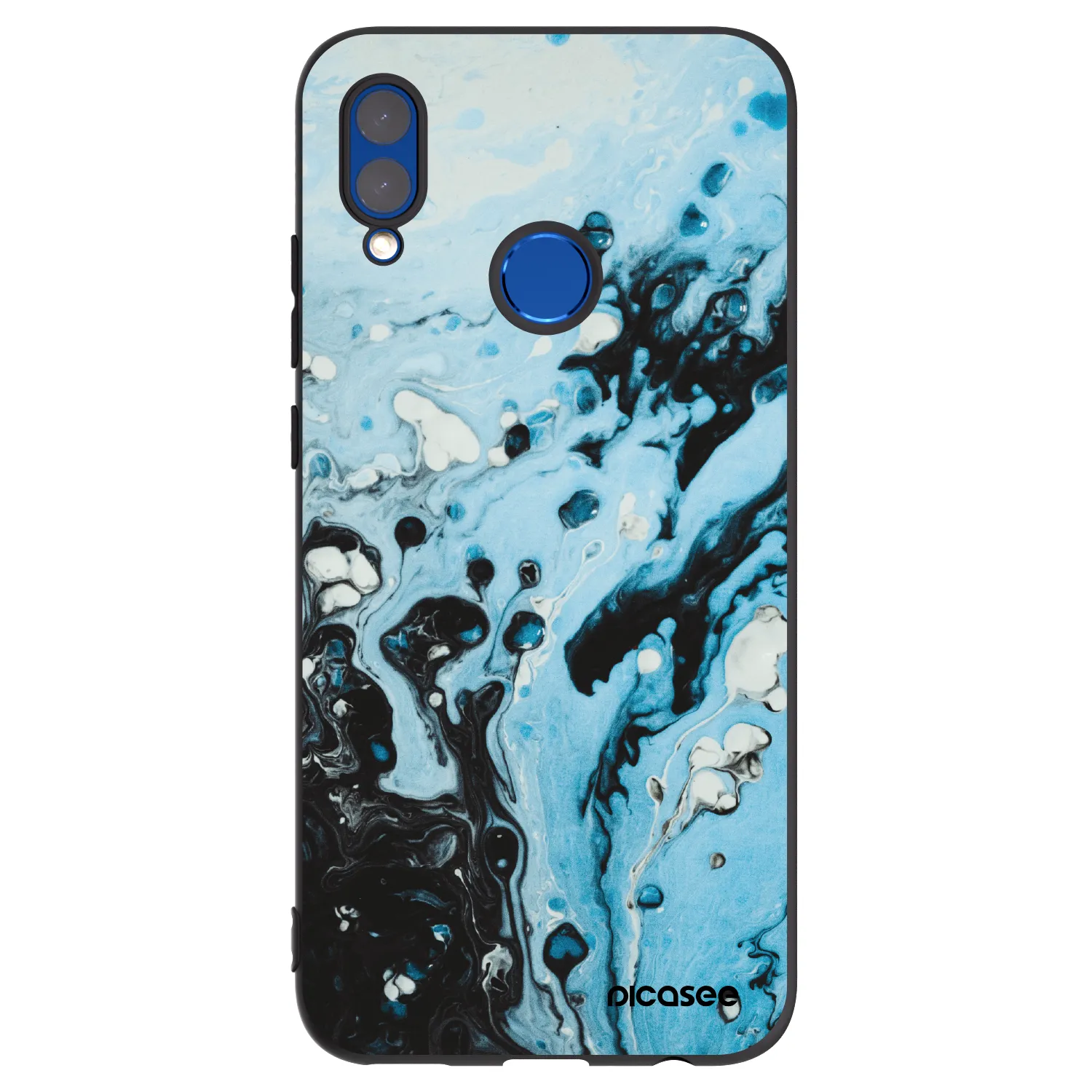 Picasee husă neagră din silicon pentru Honor 10 Lite - Organic blue