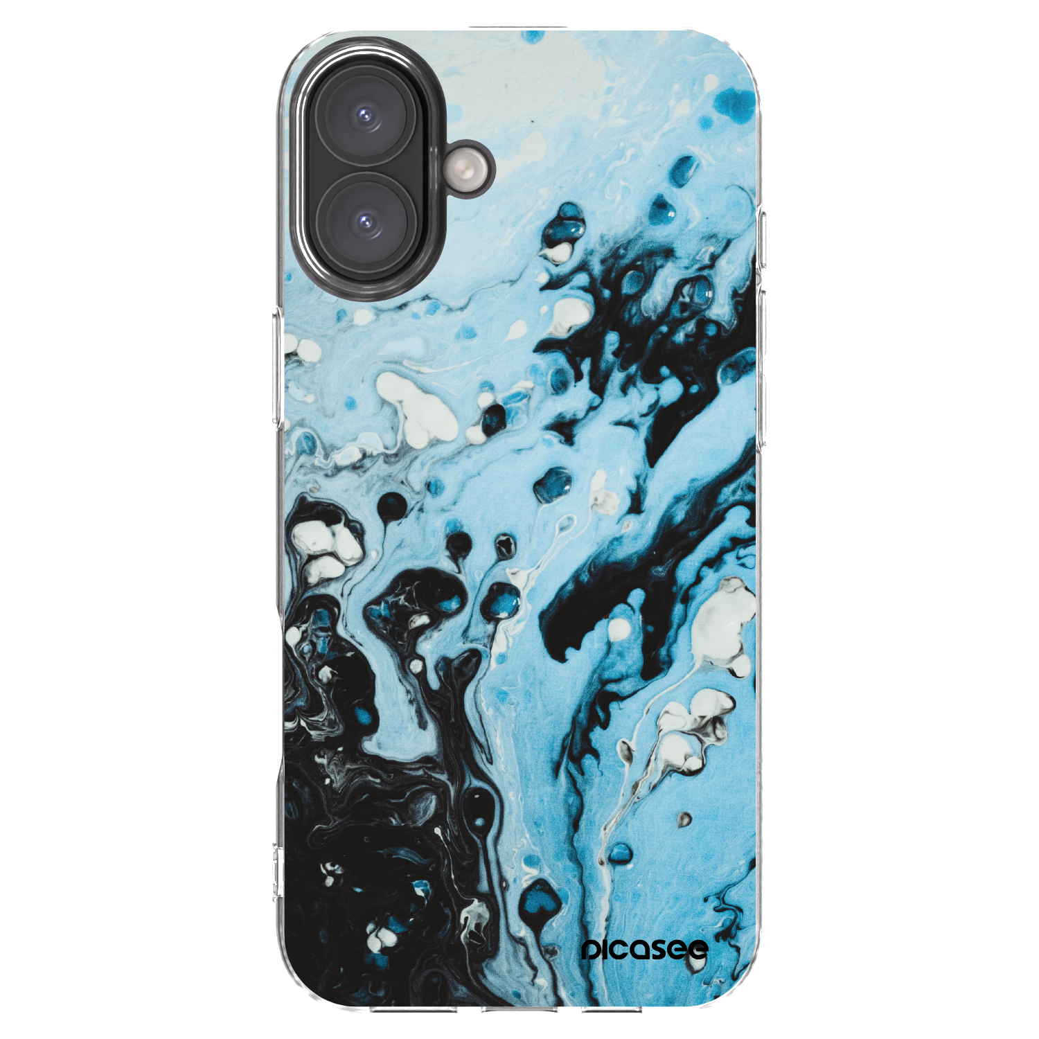 Picasee husă transparentă din silicon pentru Apple iPhone 16 Plus - Organic blue