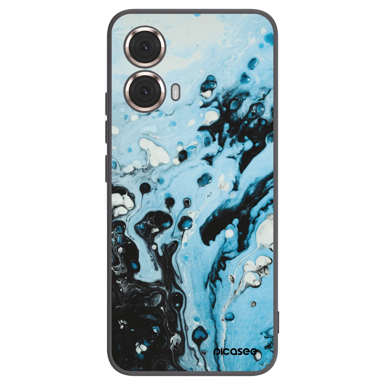 Picasee husă neagră din silicon pentru Motorola Moto G85 - Organic blue