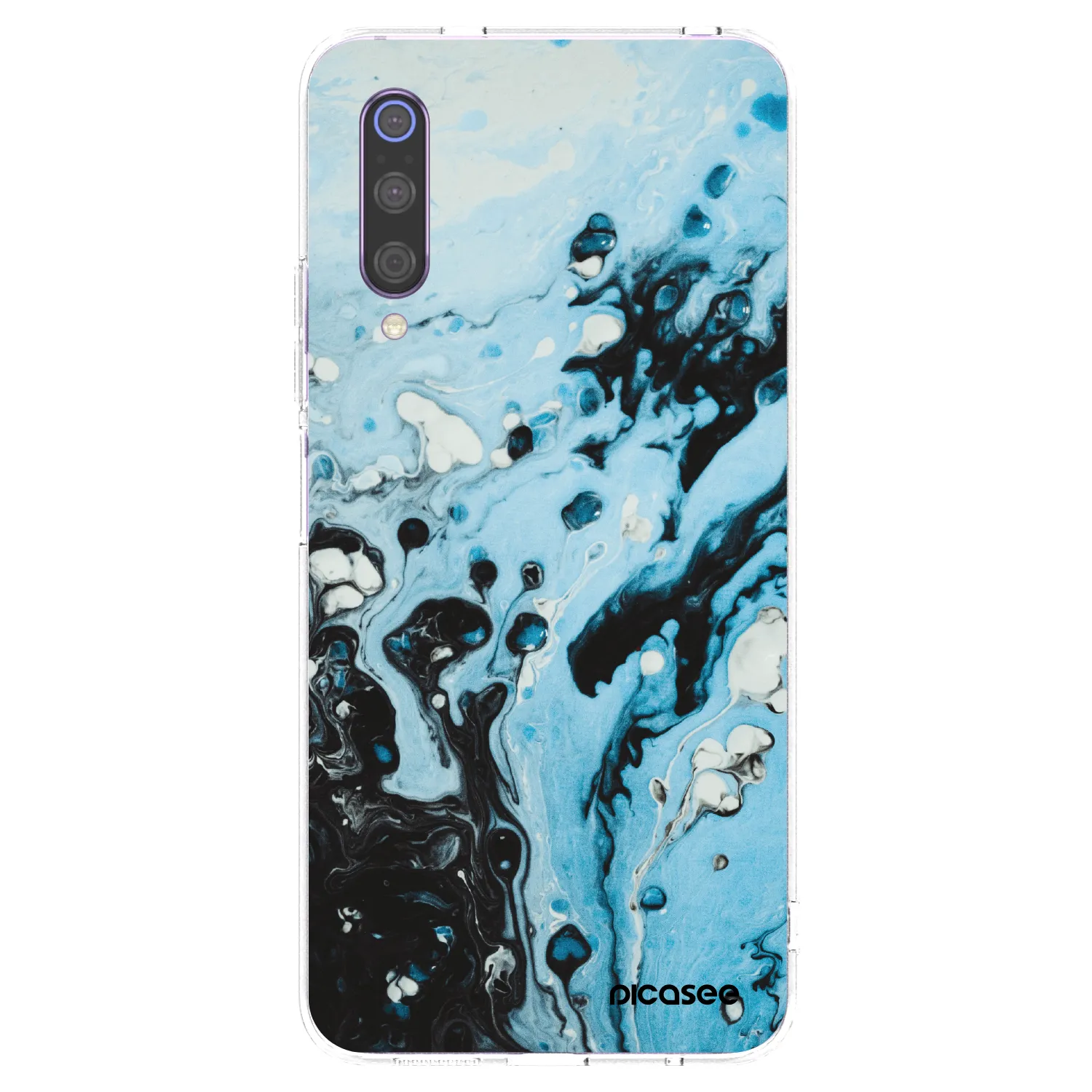 Picasee husă transparentă din silicon pentru Xiaomi Mi 9 - Organic blue