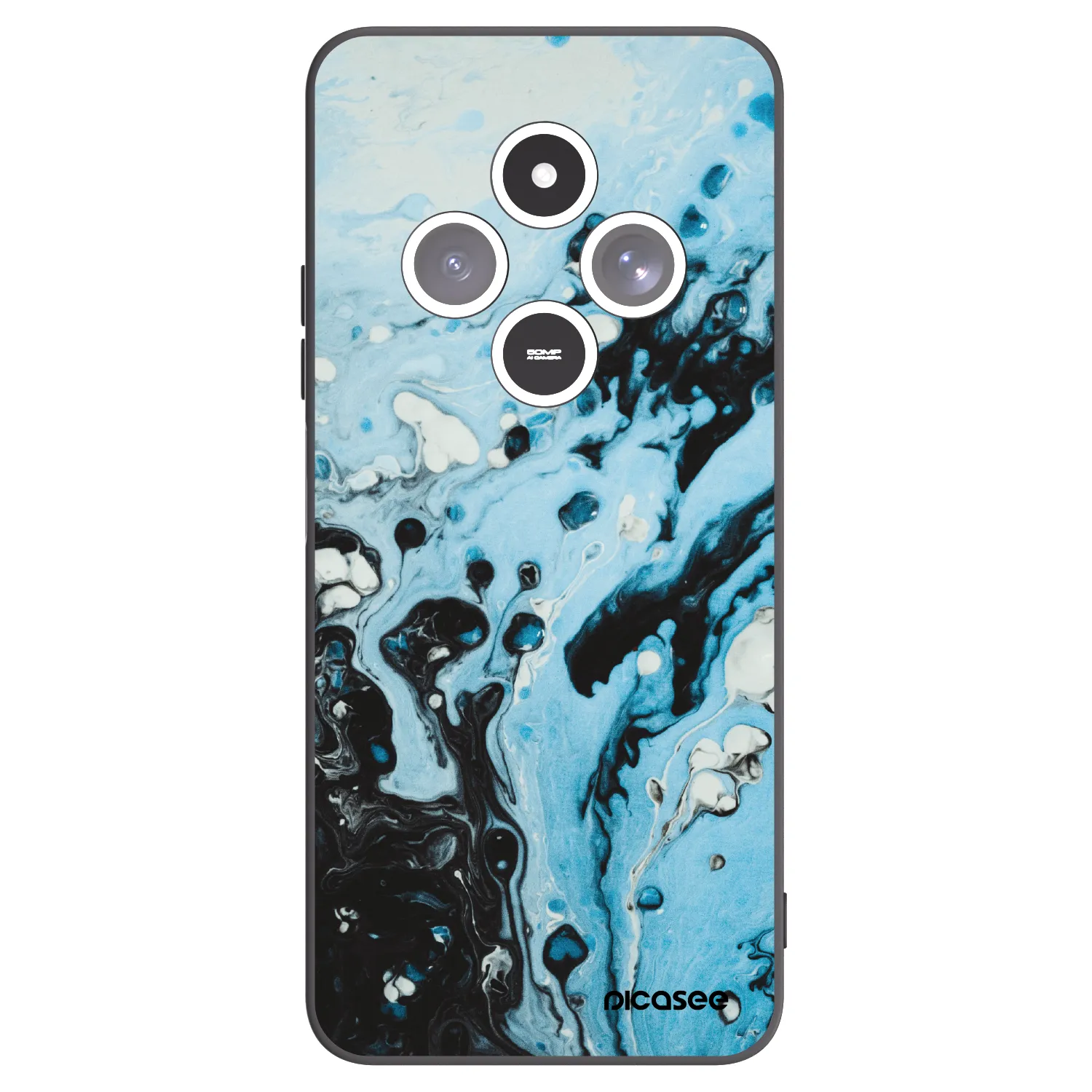 Picasee husă neagră din silicon pentru Xiaomi Redmi 14C - Organic blue