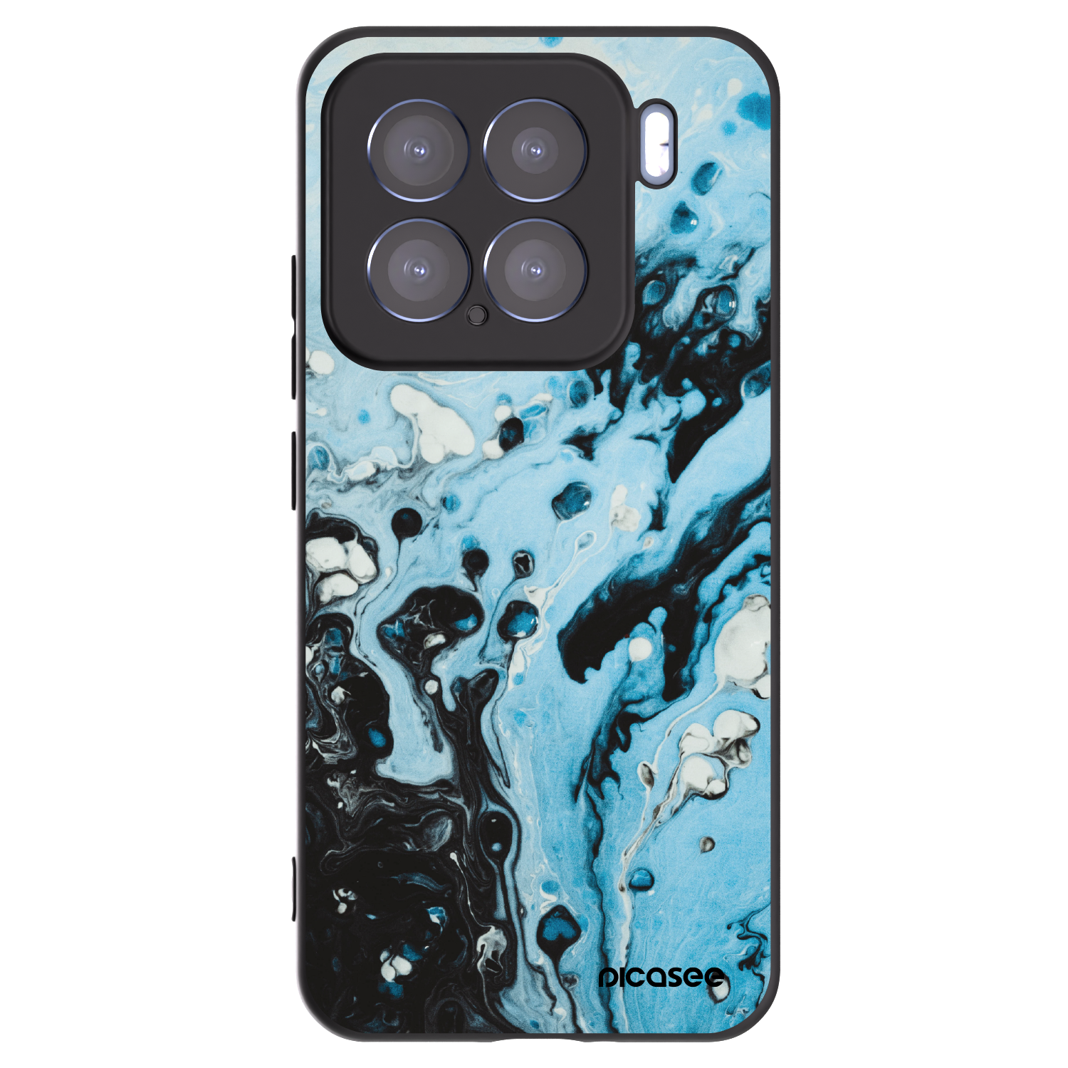 Picasee husă neagră din silicon pentru Xiaomi 15 - Organic blue