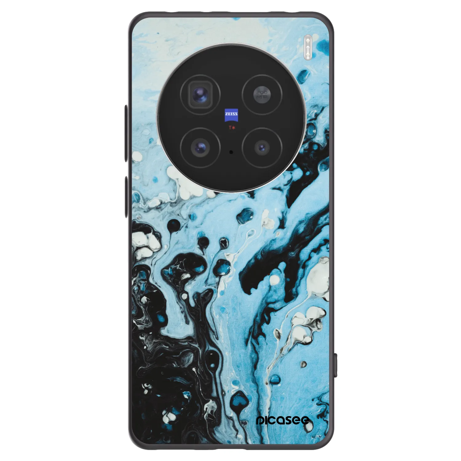 Picasee husă neagră din silicon pentru Vivo X200 Pro - Organic blue