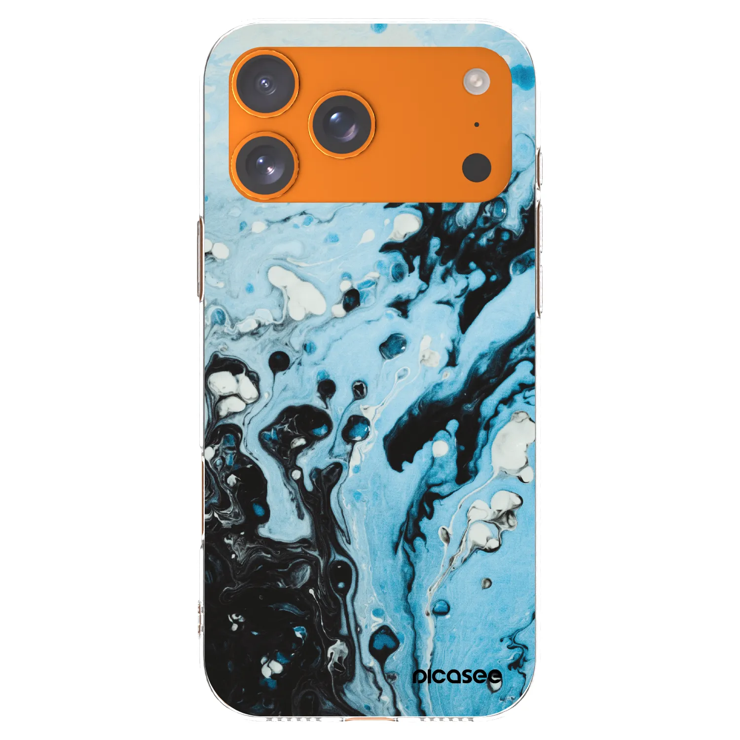 Picasee husă transparentă din silicon pentru Apple iPhone 17 Pro Max - Organic blue