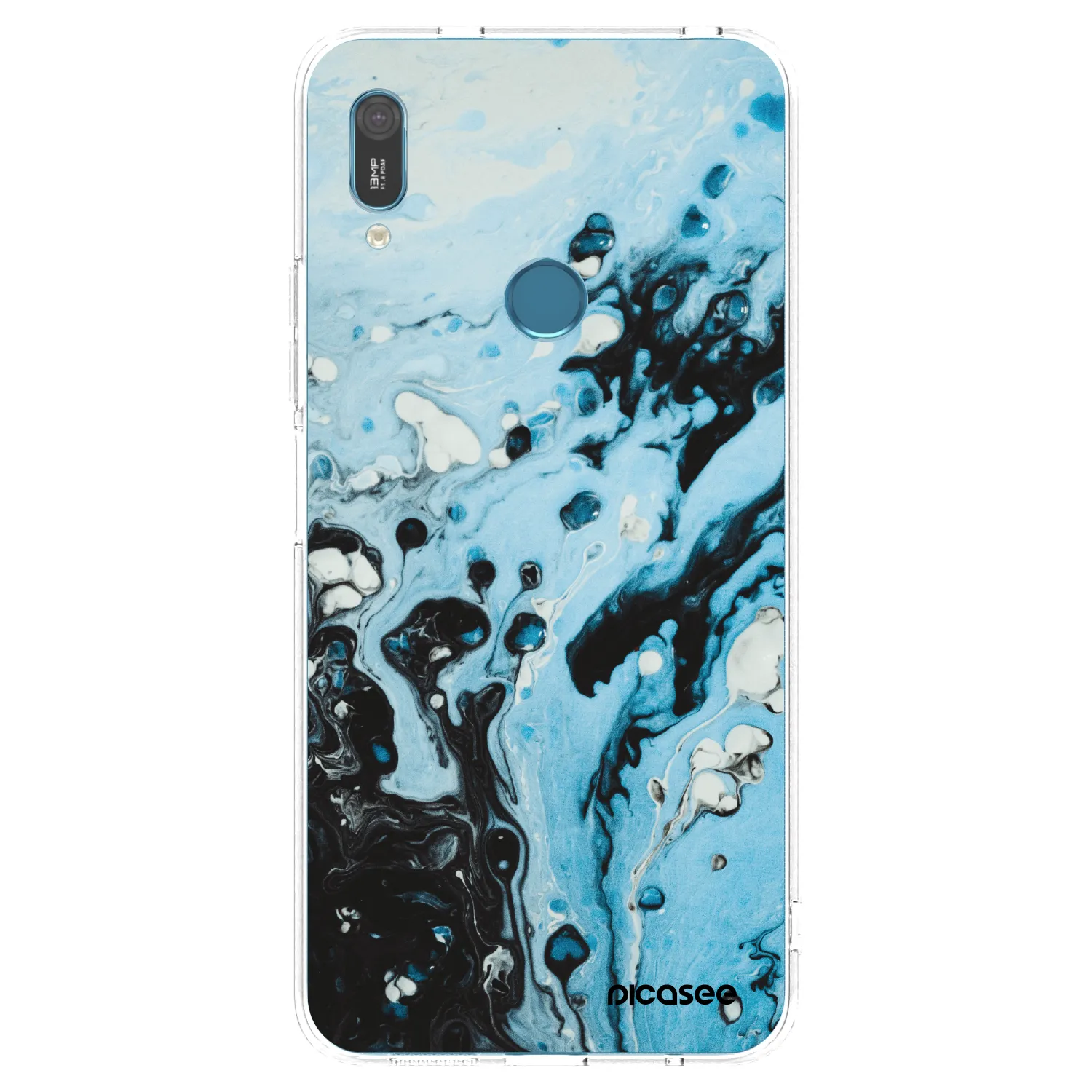 Picasee husă transparentă din silicon pentru Huawei Y6 2019 - Organic blue