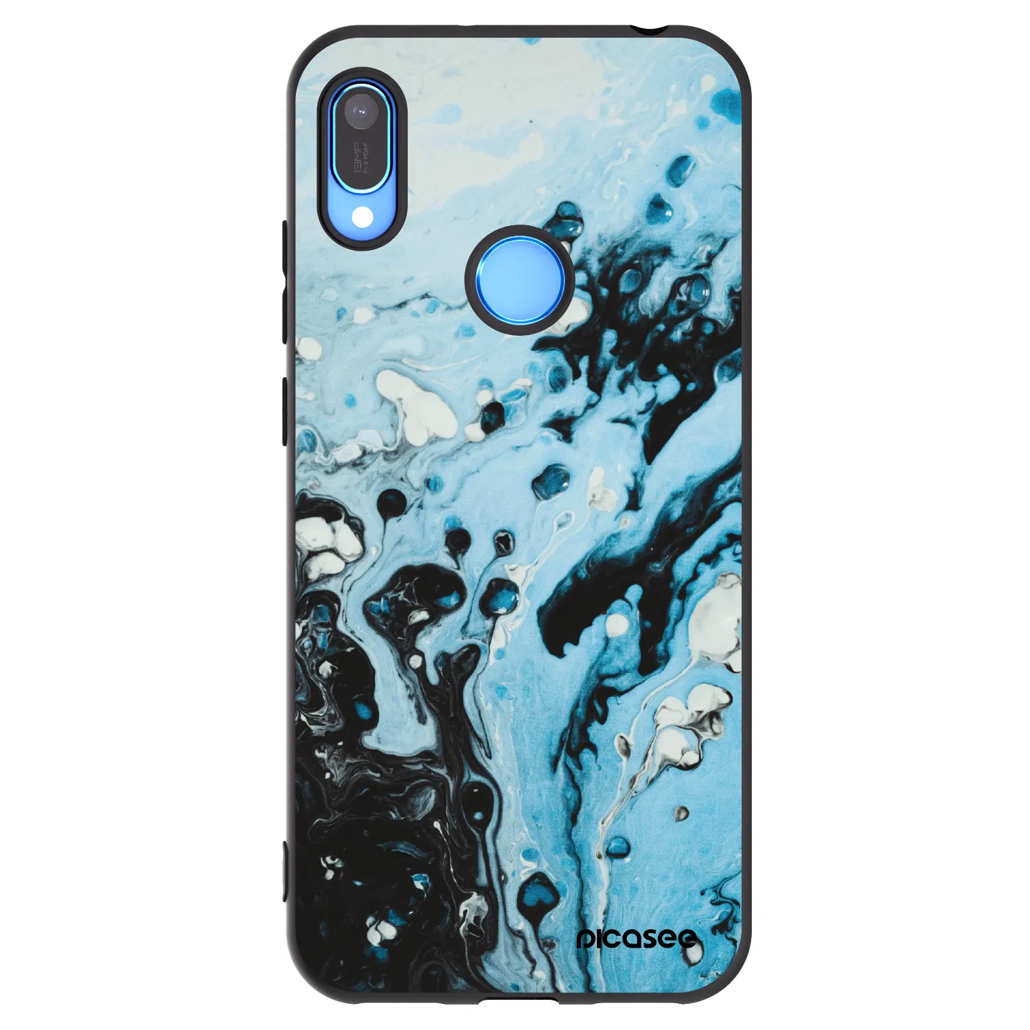 Picasee husă neagră din silicon pentru Huawei Y6 2019 - Organic blue
