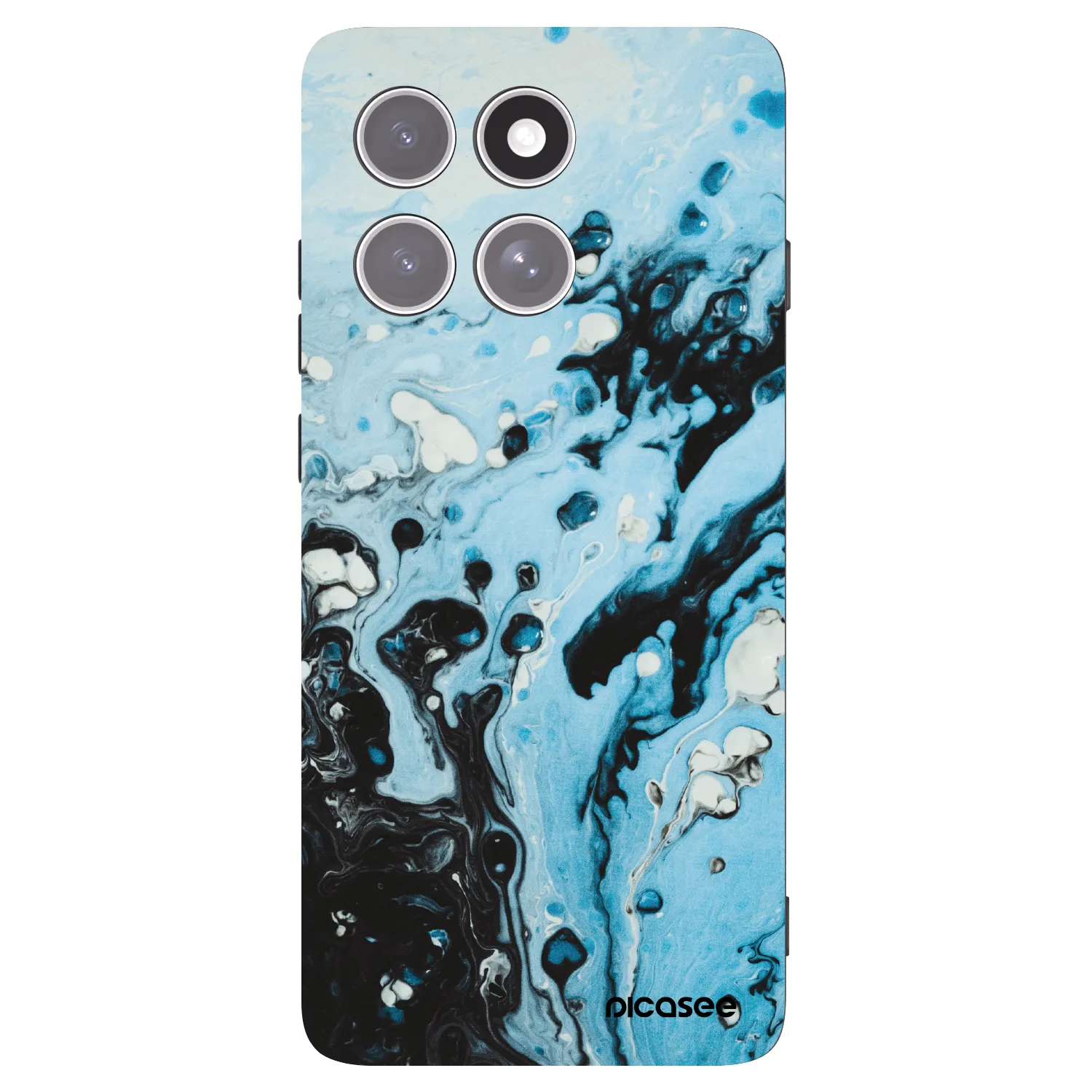 Picasee husă neagră din silicon pentru Motorola Edge 60 Pro - Organic blue