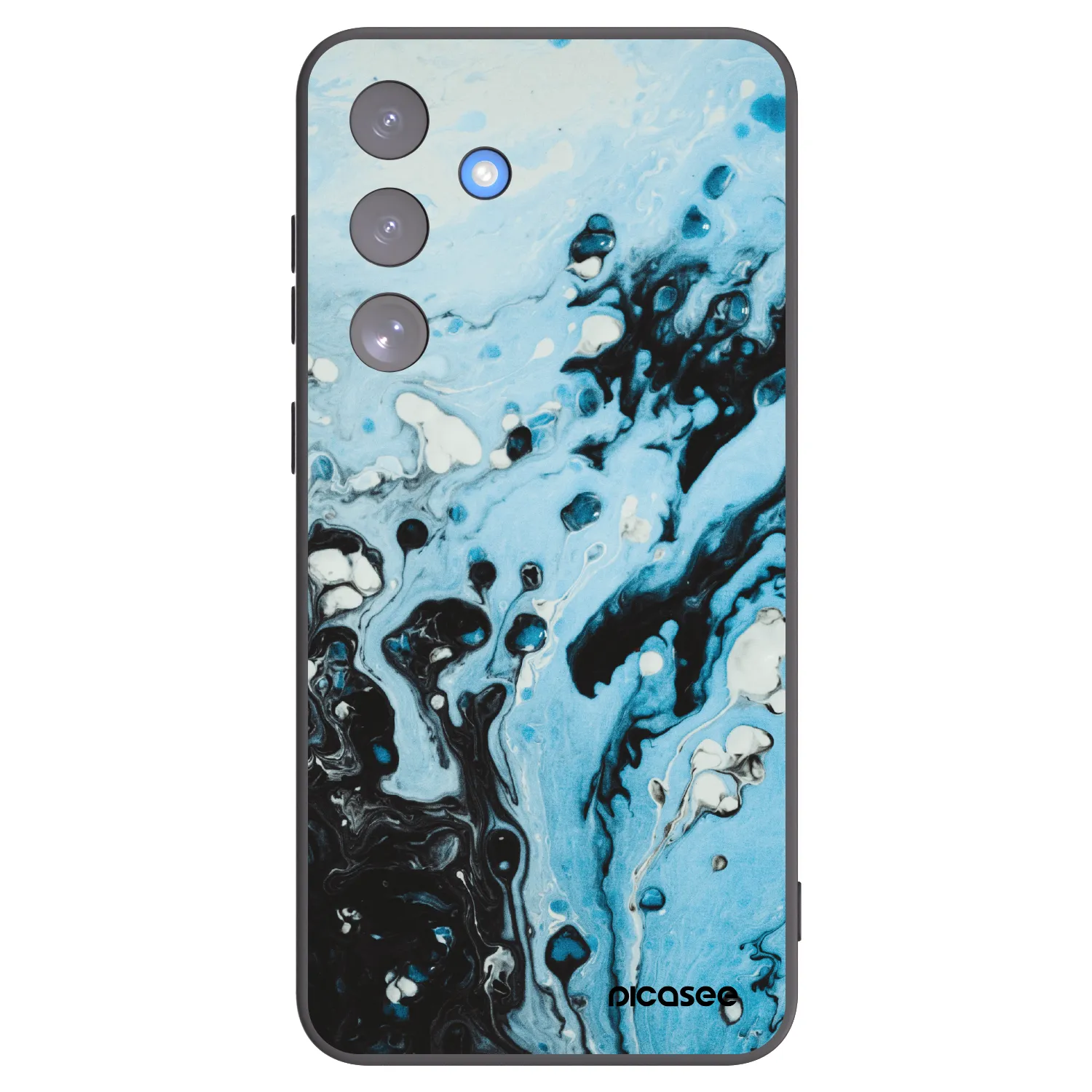 Picasee husă neagră din silicon pentru Samsung Galaxy S25 FE 5G - Organic blue