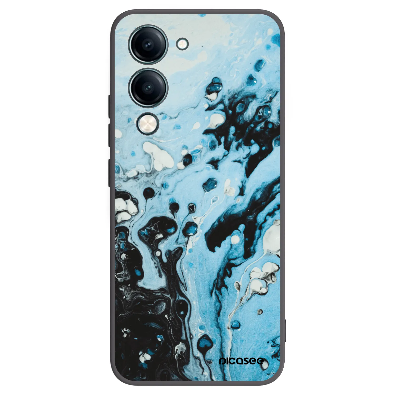 Picasee husă neagră din silicon pentru Vivo Y29s 5G - Organic blue