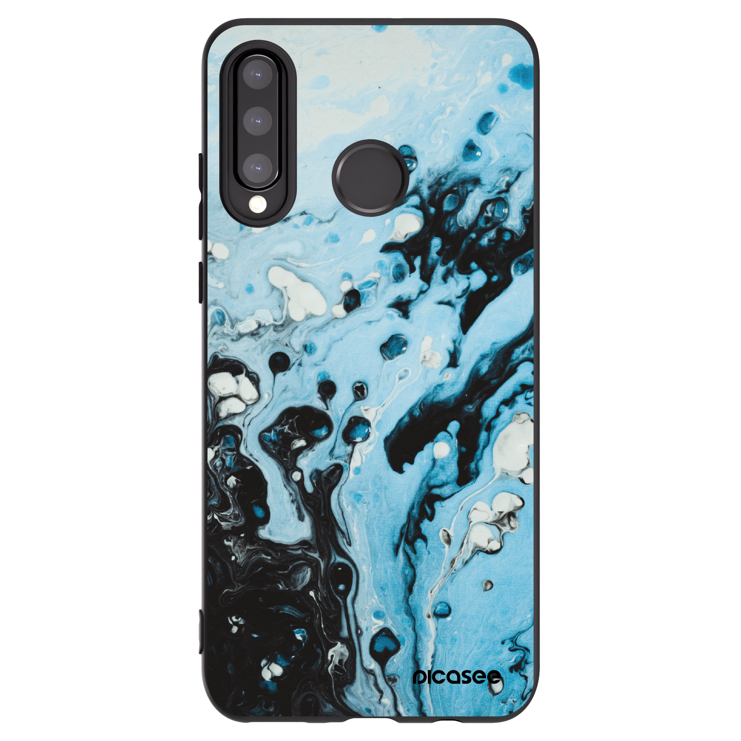 Picasee husă neagră din silicon pentru Huawei P30 Lite - Organic blue
