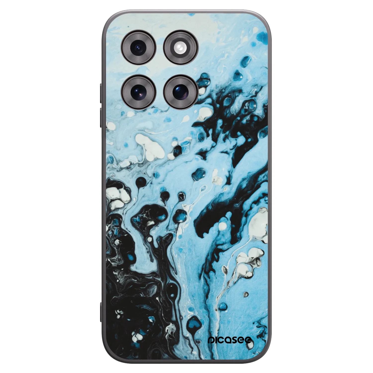 Picasee husă neagră din silicon pentru Motorola Moto G77 - Organic blue