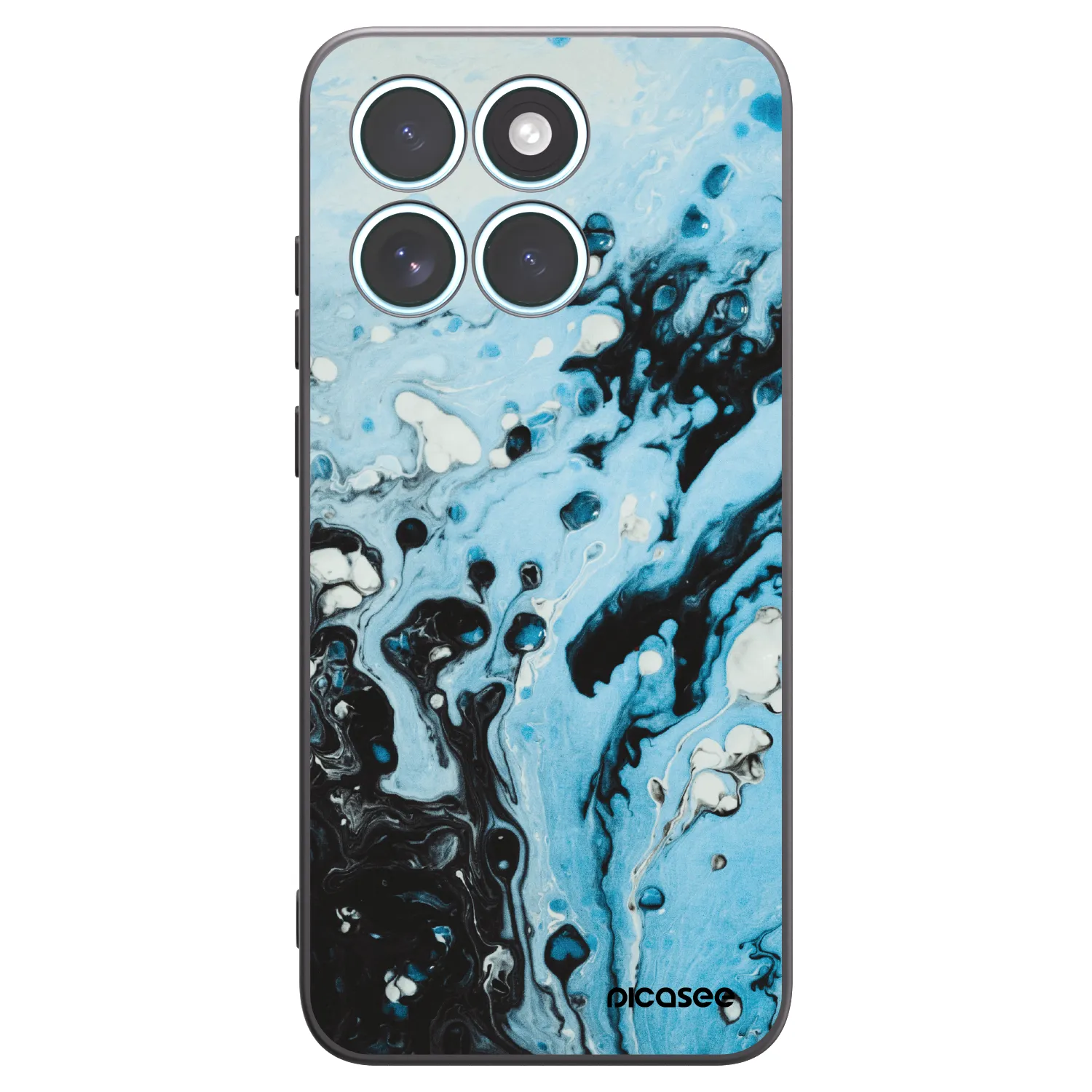 Picasee husă neagră din silicon pentru Motorola Edge 70 Fusion - Organic blue