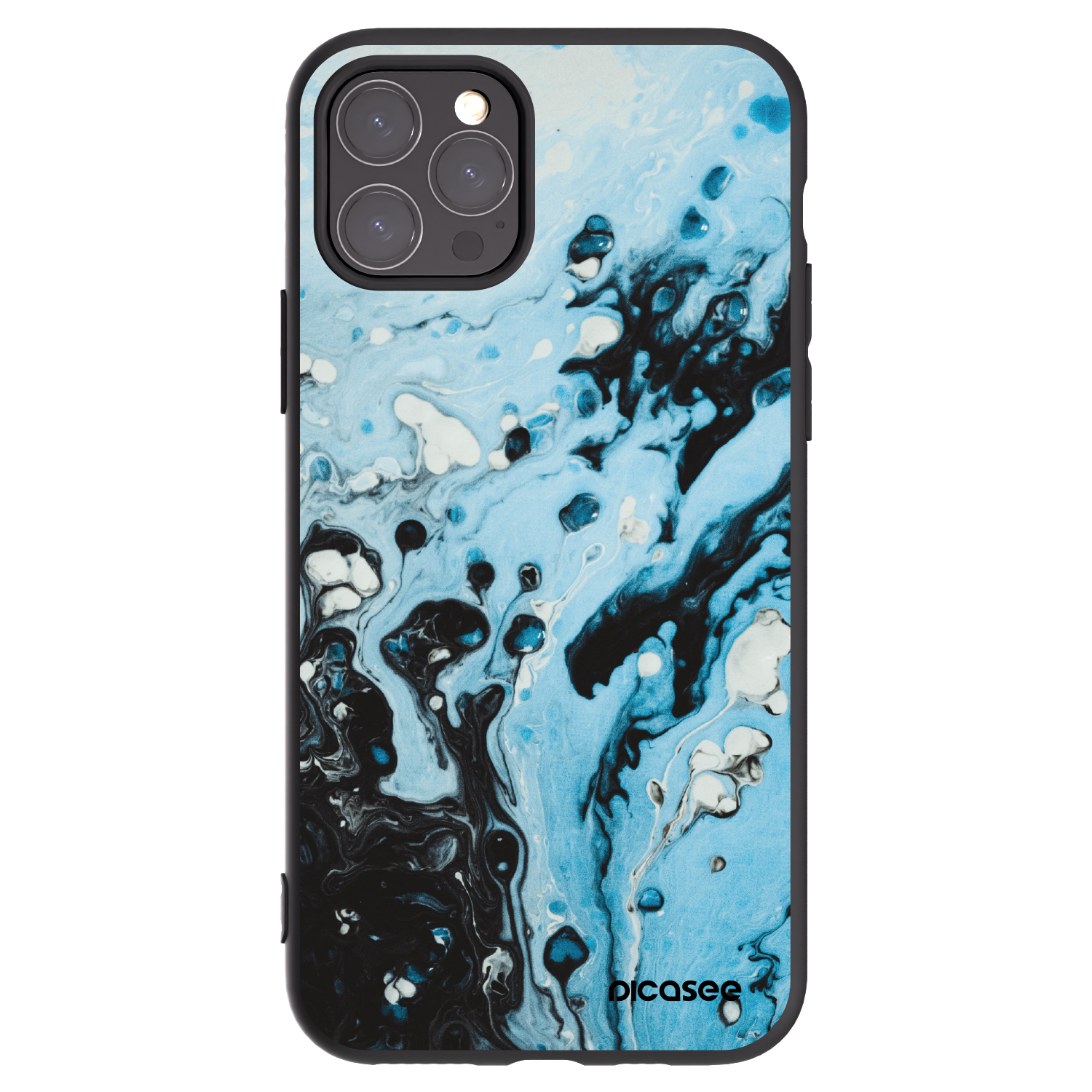 Picasee husă neagră din silicon pentru Apple iPhone 11 Pro - Organic blue